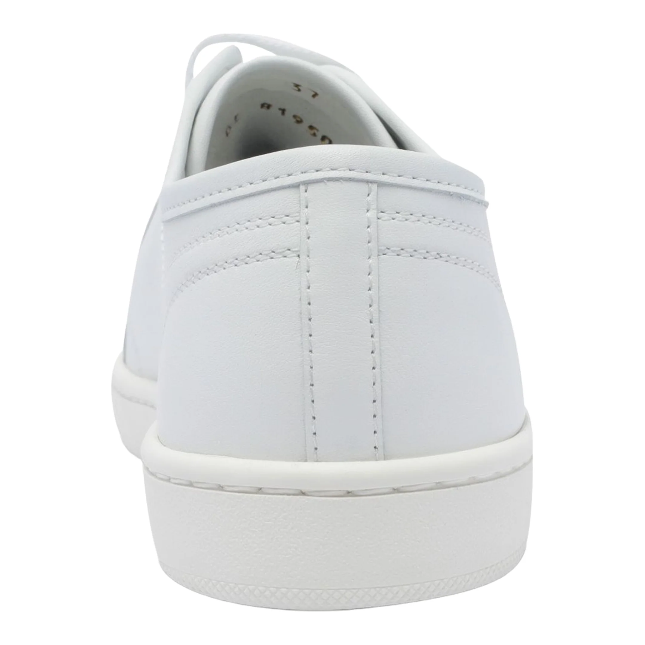 Gym Sneakers in Smooth Leather in White - Image 3