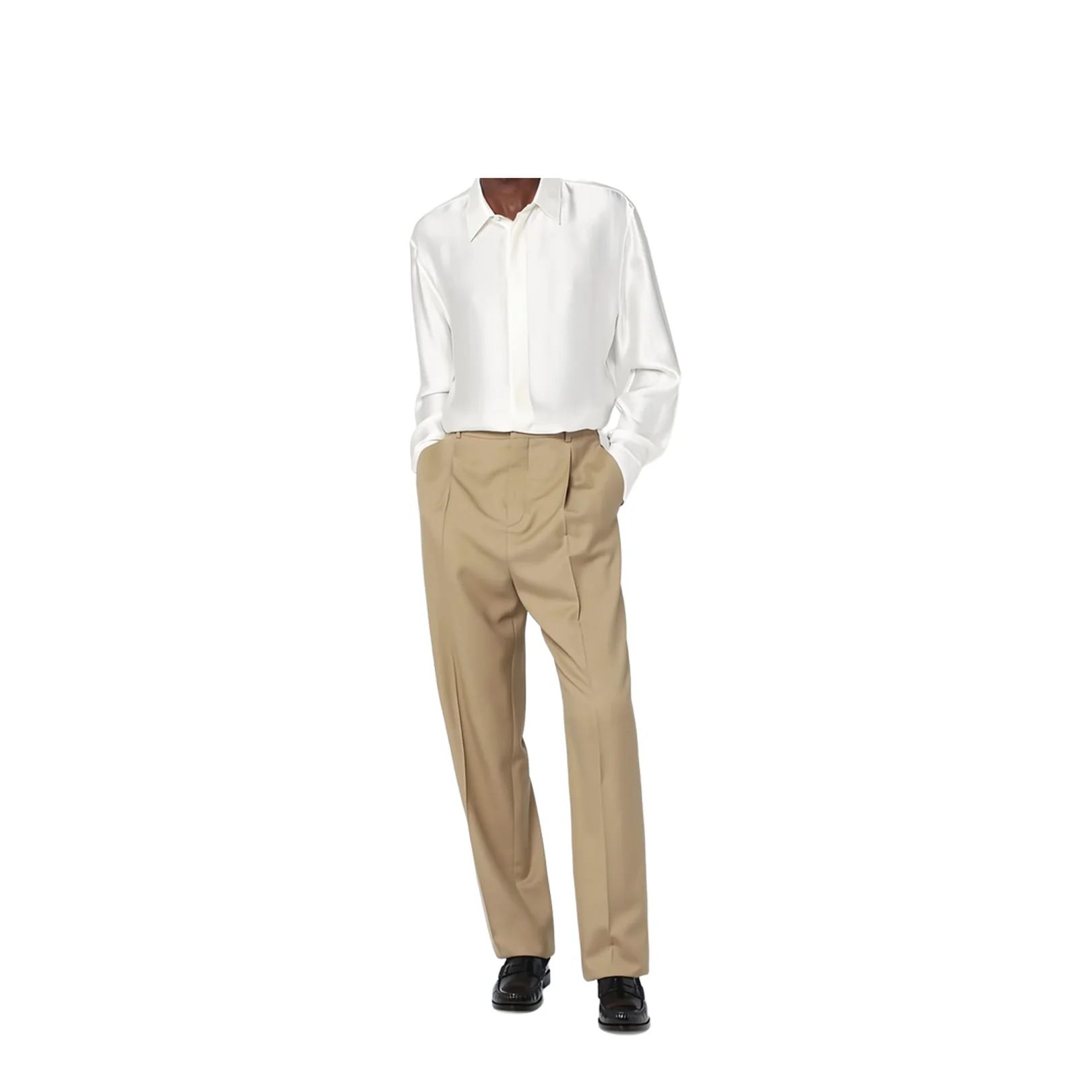 High-Waisted Pants in Wool Gabardine - Image 7