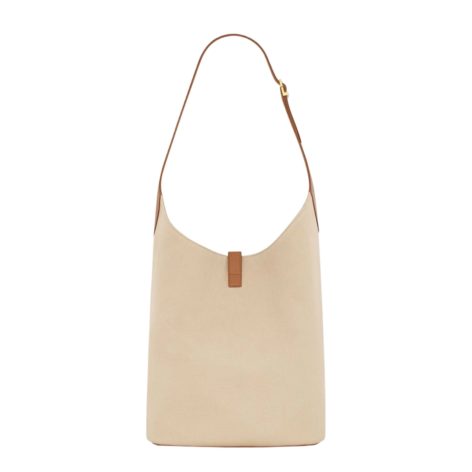 Hobo Bag in Canvas and Leather - Image 4