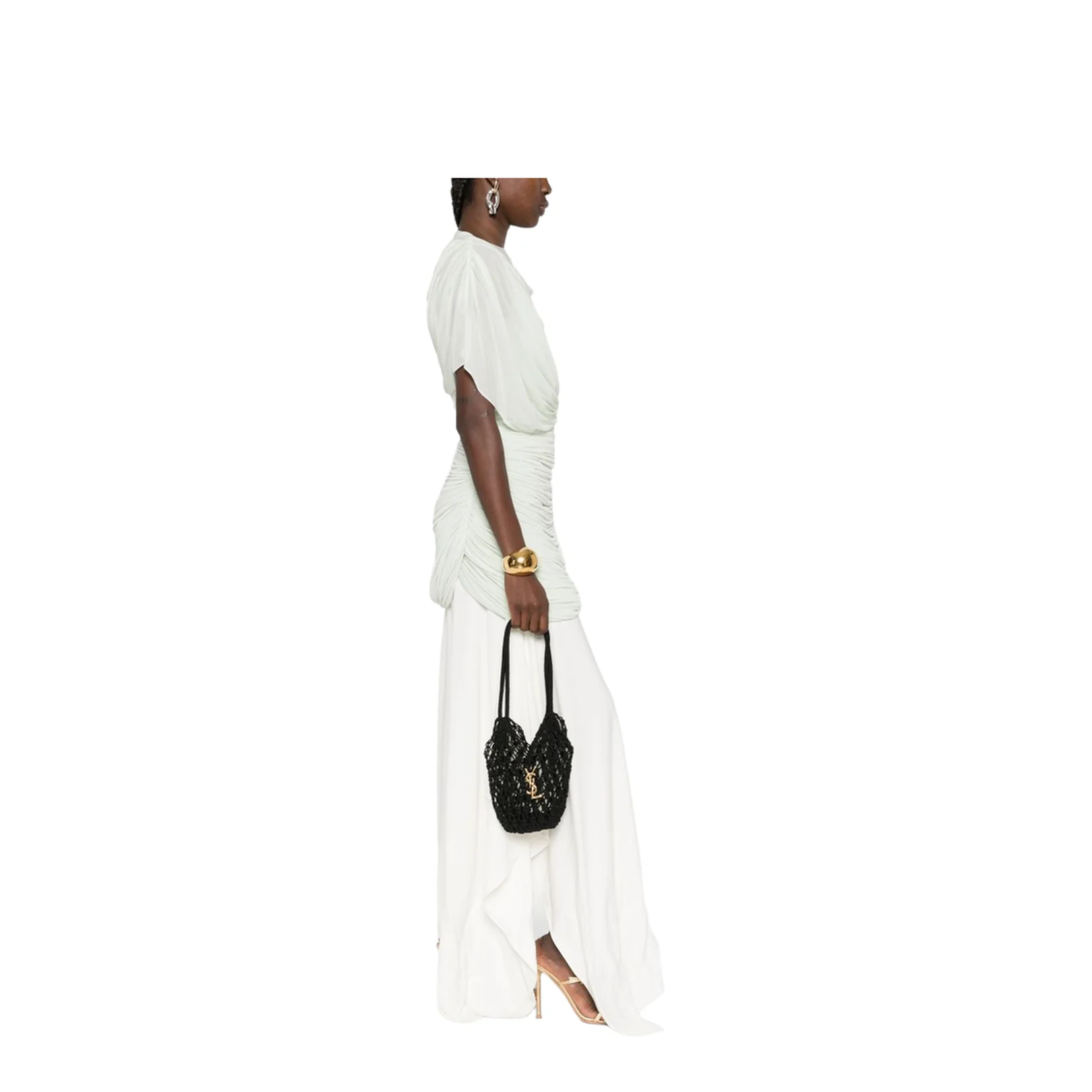 Cassandre Large Crochet Tote Bags - Black - Image 2