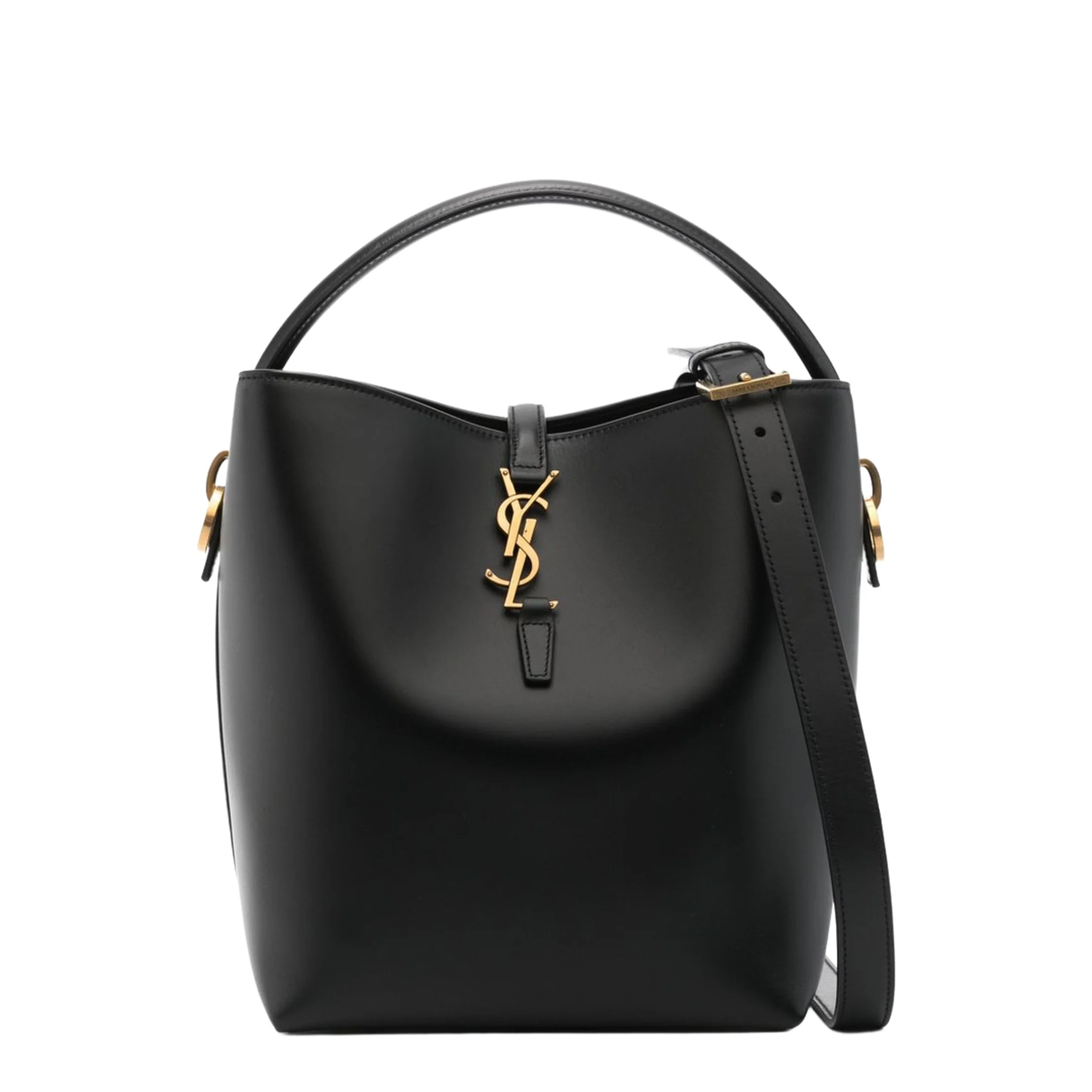 LE 37 Shiny Leather Shoulder Bag - Black