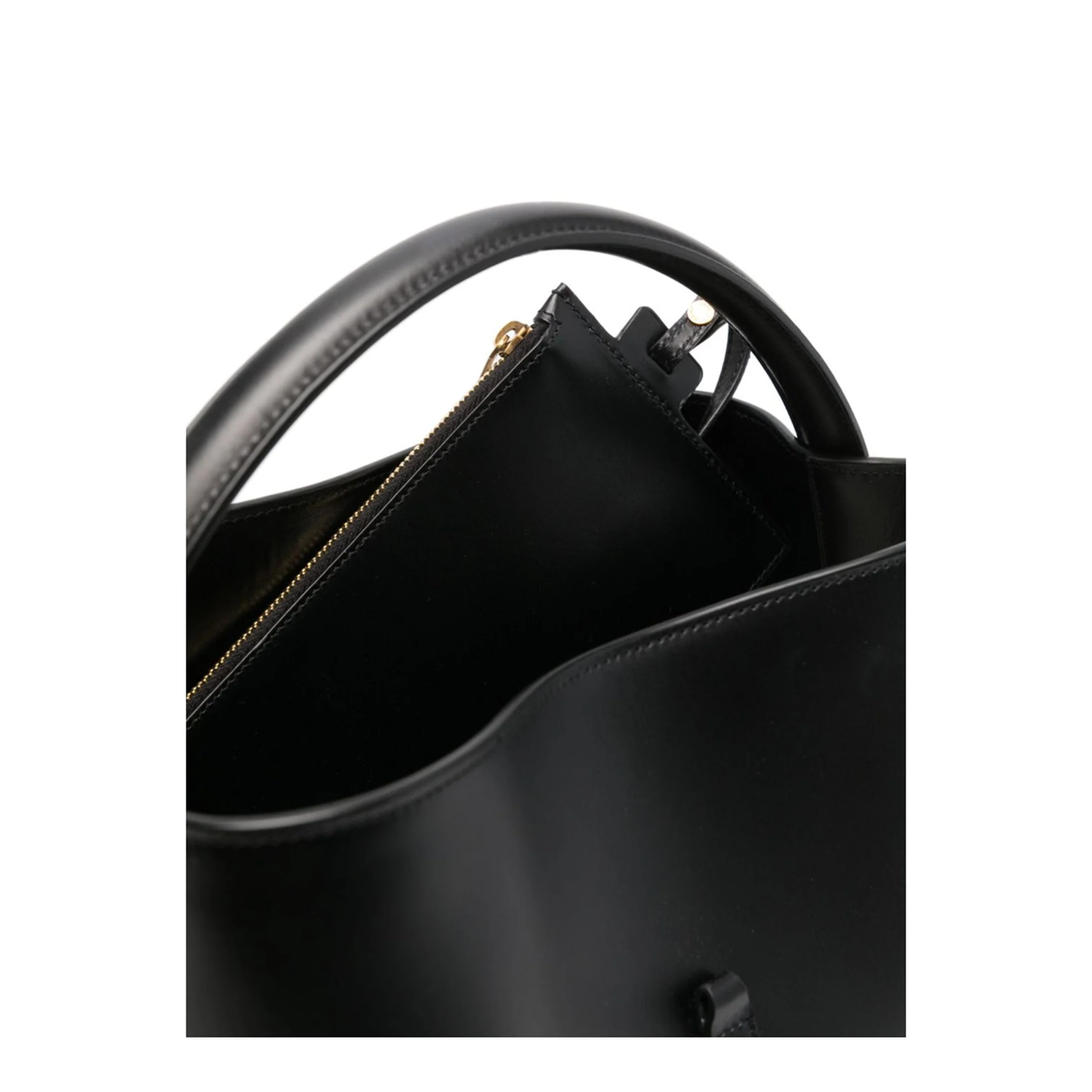 LE 37 Shiny Leather Shoulder Bag - Black - Image 2