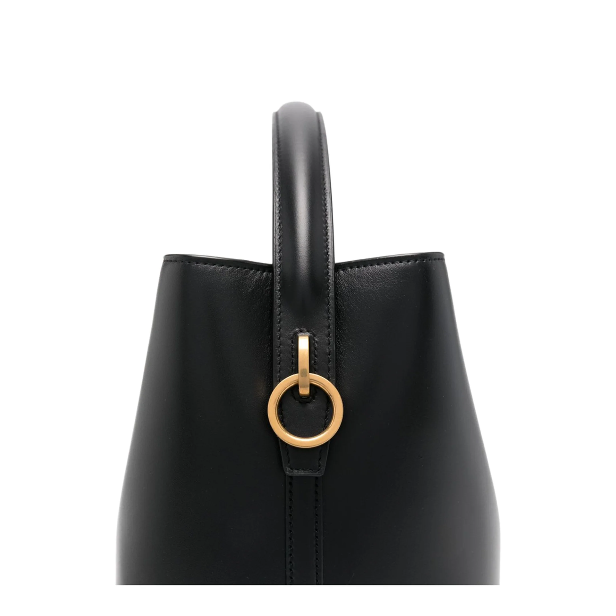 LE 37 Shiny Leather Shoulder Bag - Black - Image 4