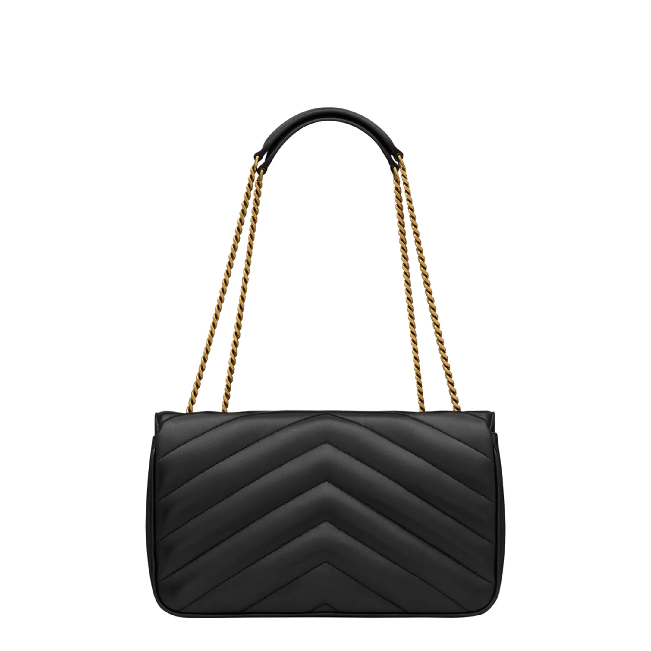 LOULOU Matelassé Lambskin Medium Shoulder Bags - Black - Image 2