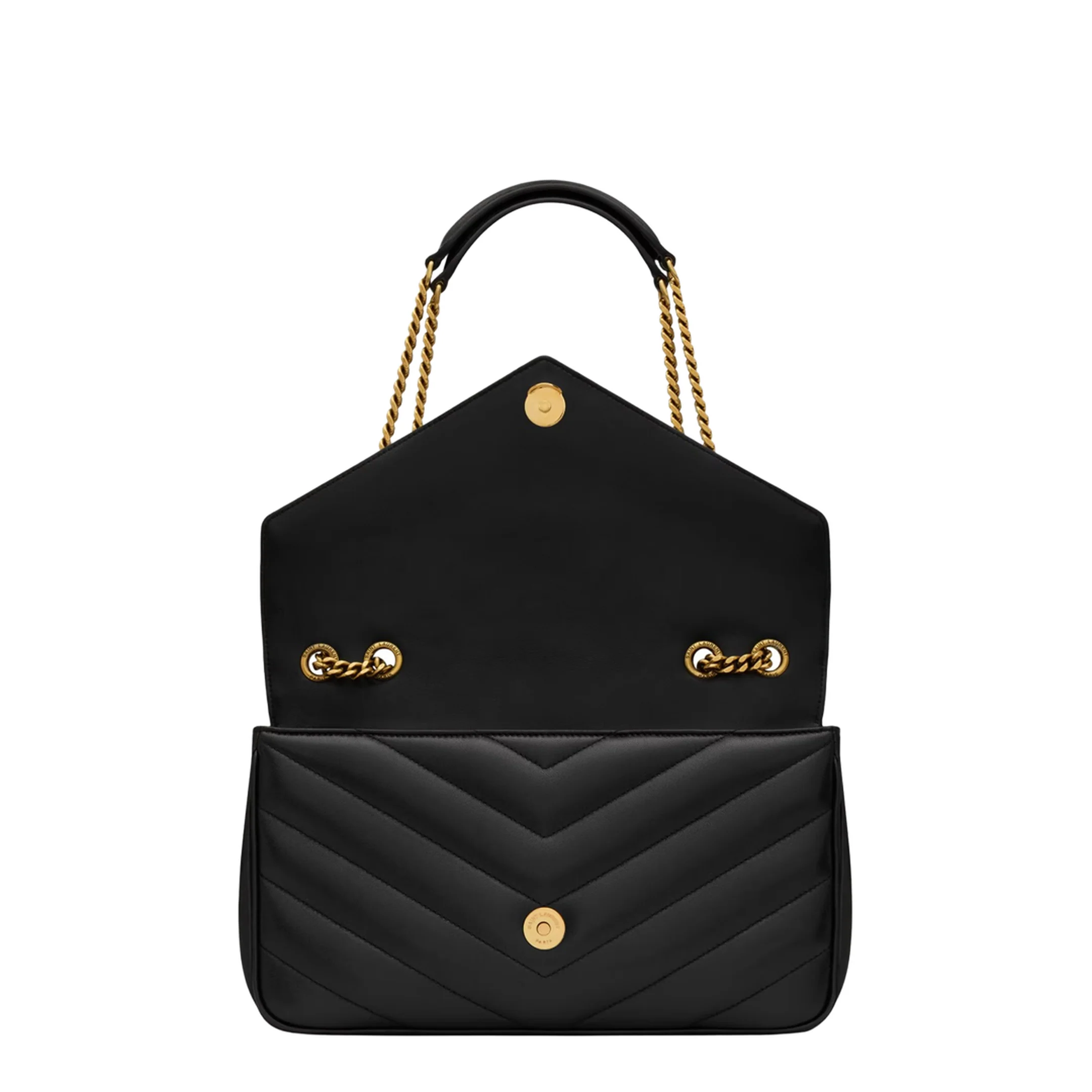 LOULOU Matelassé Lambskin Medium Shoulder Bags - Black - Image 4