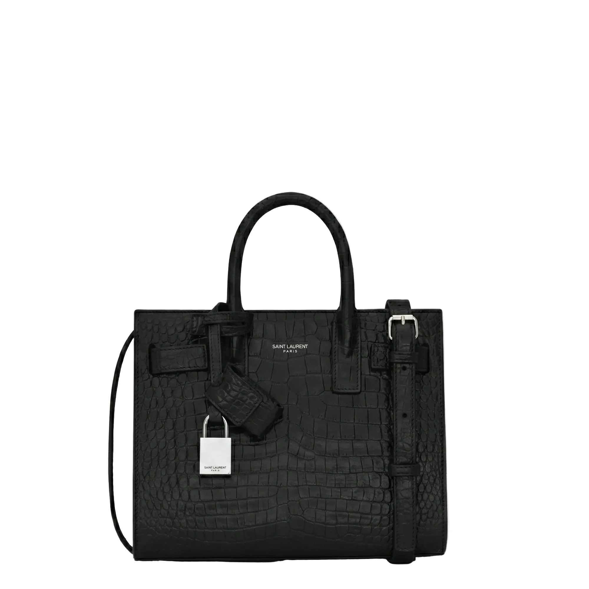 Sac De Jour Nano Leather Handbag- Black