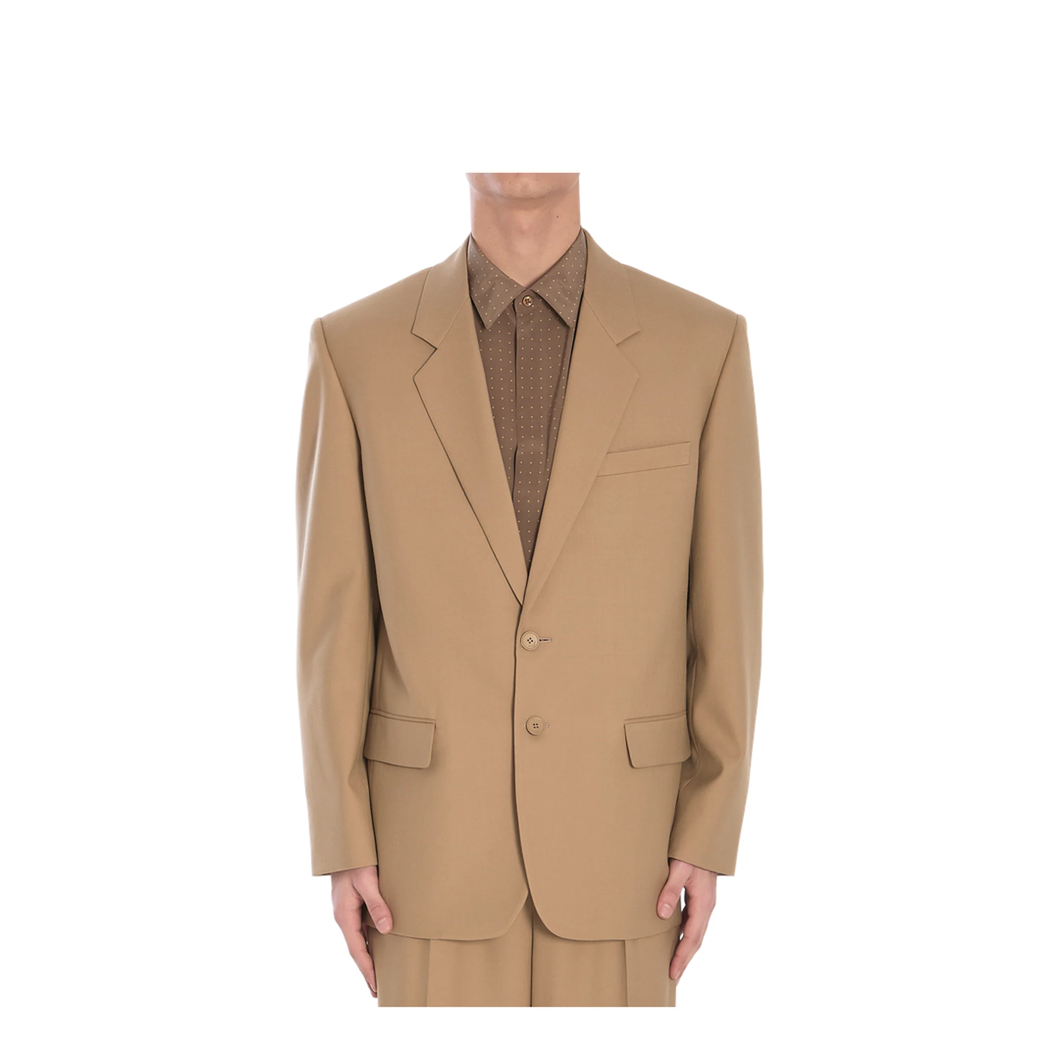 Single-breasted wool jacket