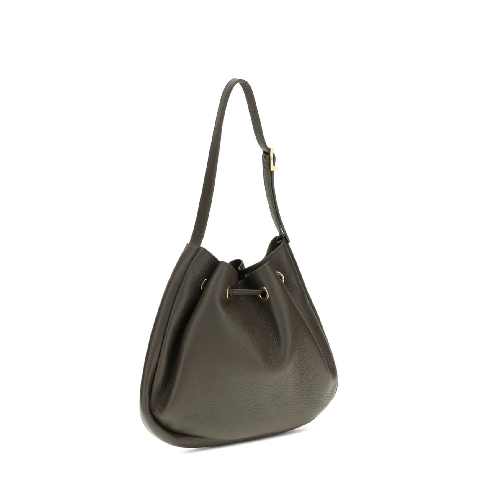 Paris VII Small Leather Shoulder Bags - Dark Green - Image 4