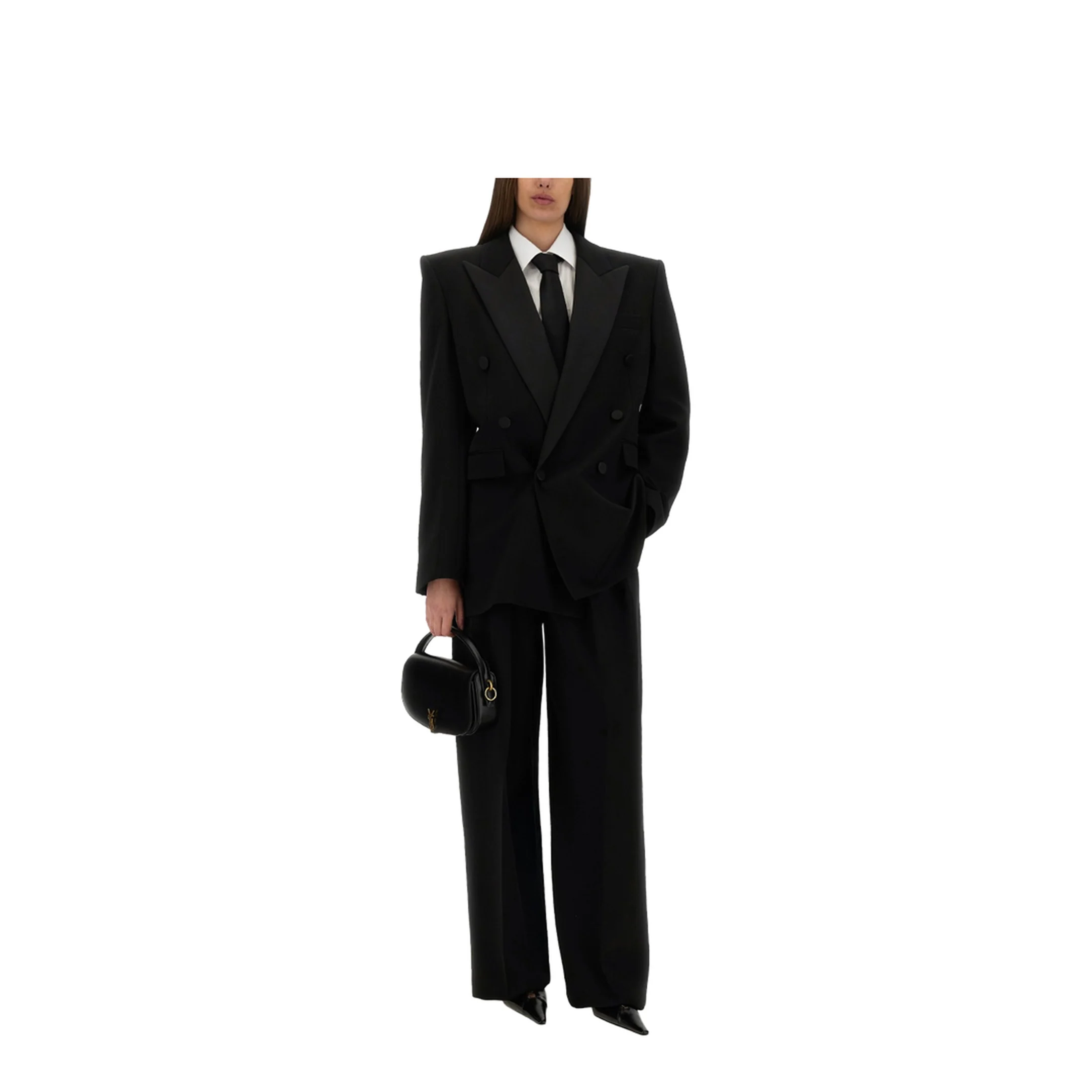 Wide-Leg Pants in Grain De Poudre - Image 2
