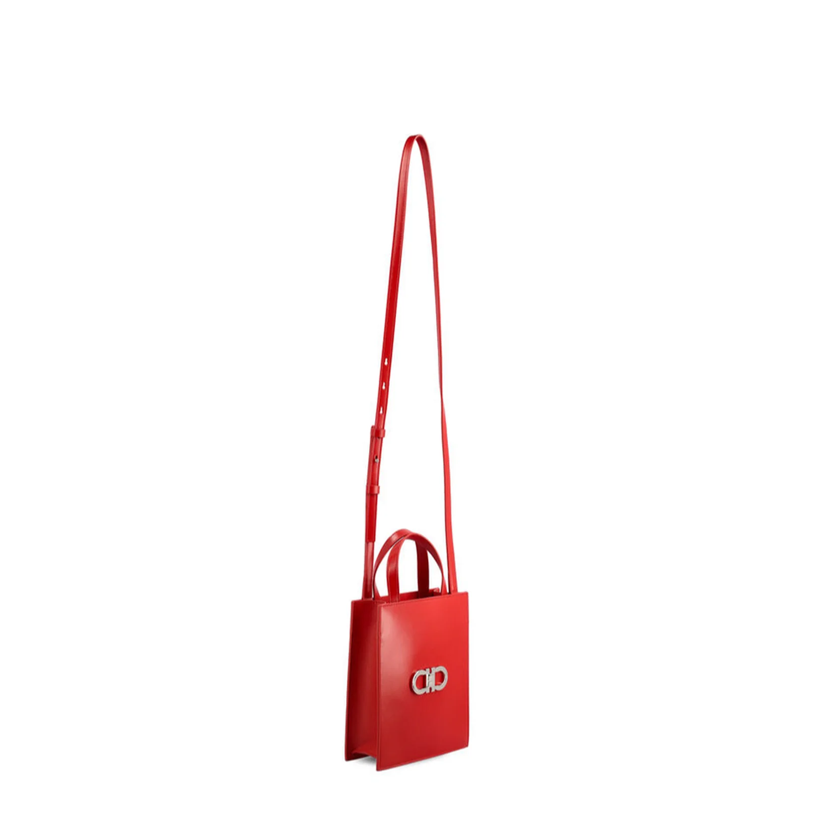 Gancini Mini Calfskin Tote Bag - Red - Image 4