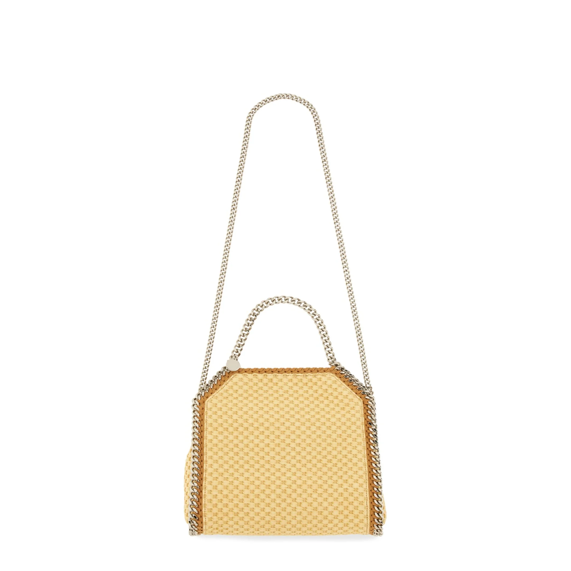 Natural Beige Falabella Woven Mini Tote Bag - Image 3