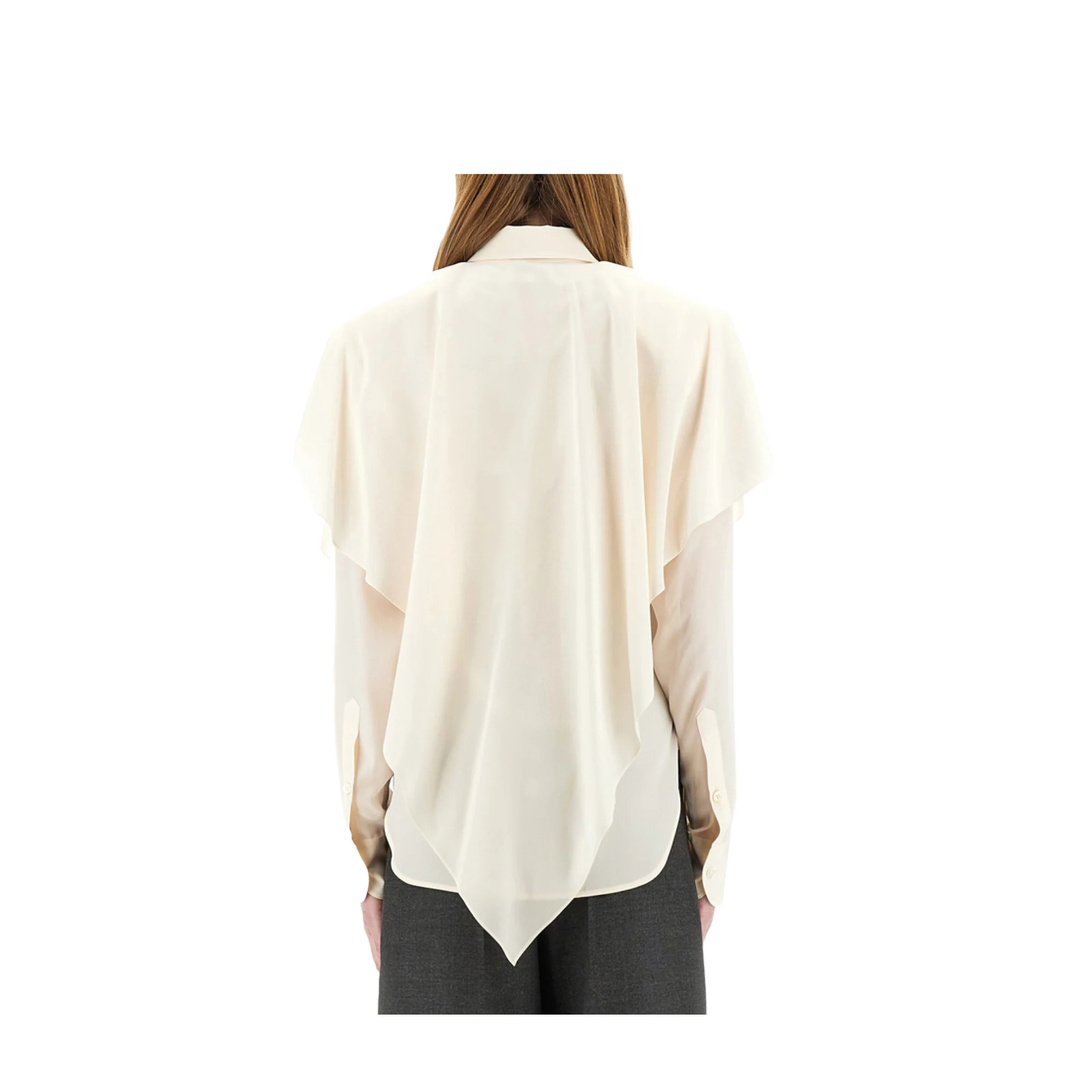 Semi-Transparent Shirt with Layered Panel - Image 4