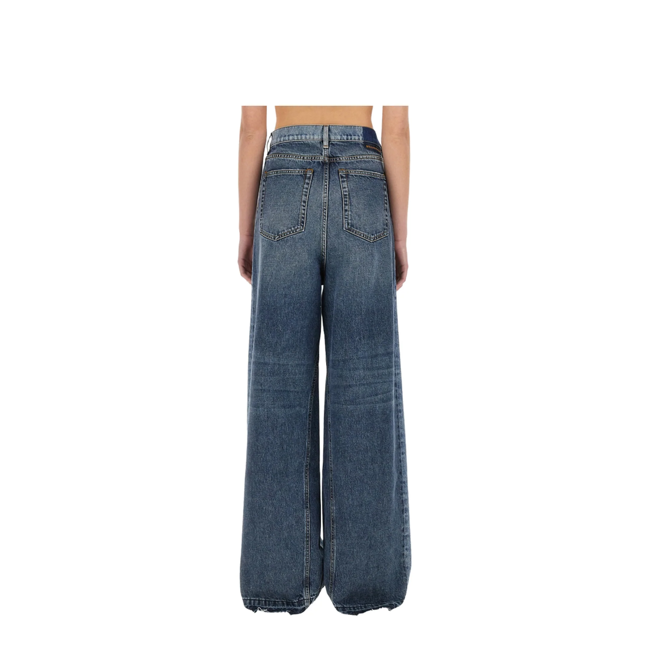 Wide-Leg Jeans with Contrasting Panels - Image 3