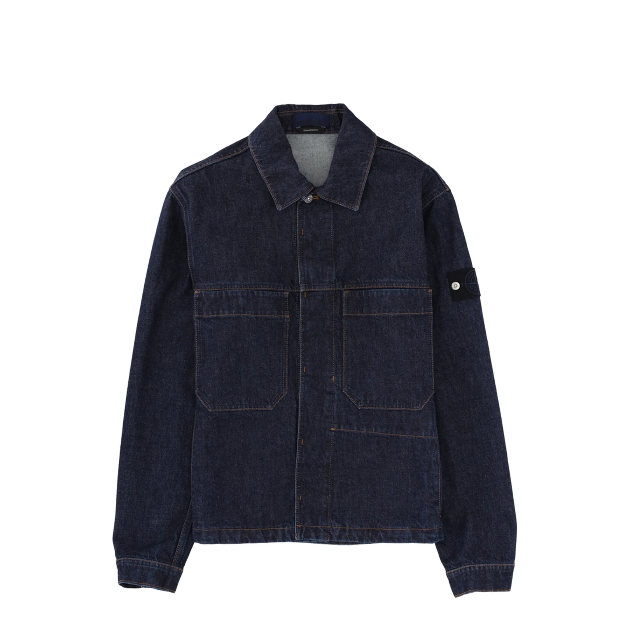 Denim Jacket with Logo Patch
