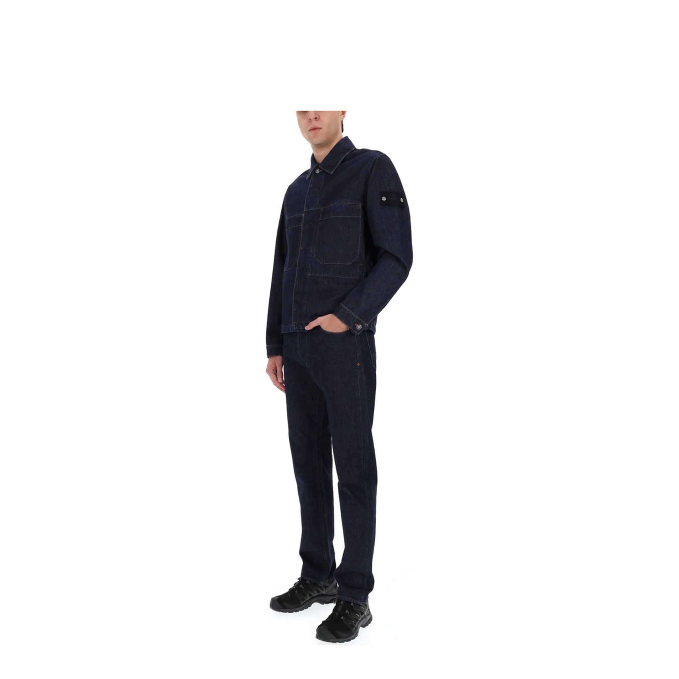 Denim Jacket with Logo Patch - Image 2