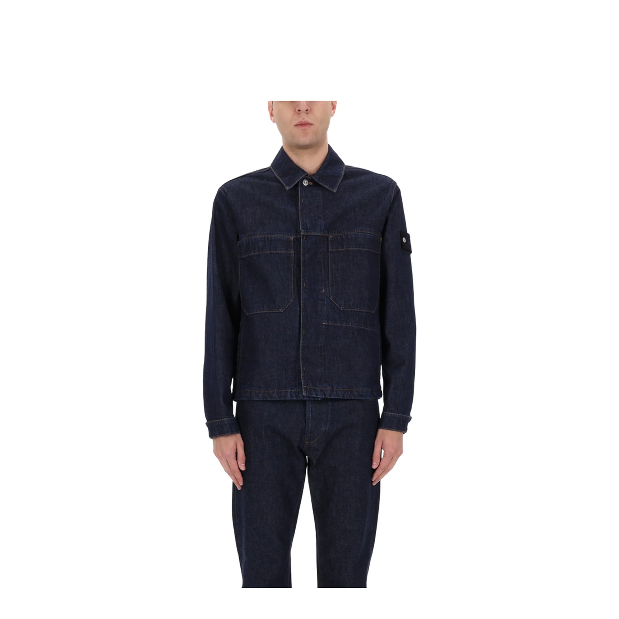 Denim Jacket with Logo Patch - Image 4