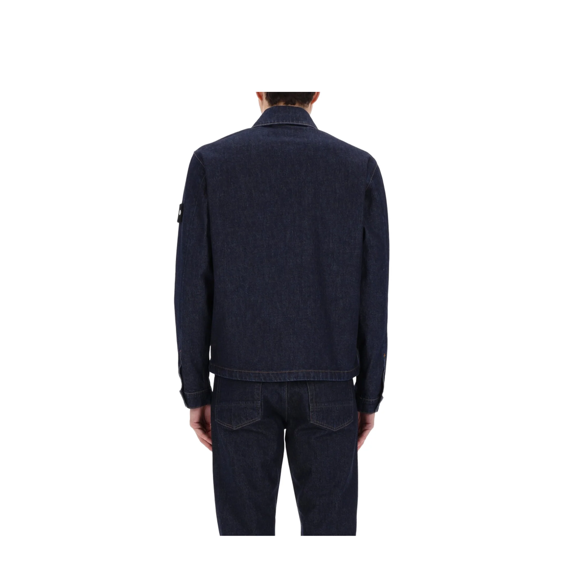 Denim Jacket with Logo Patch - Image 5
