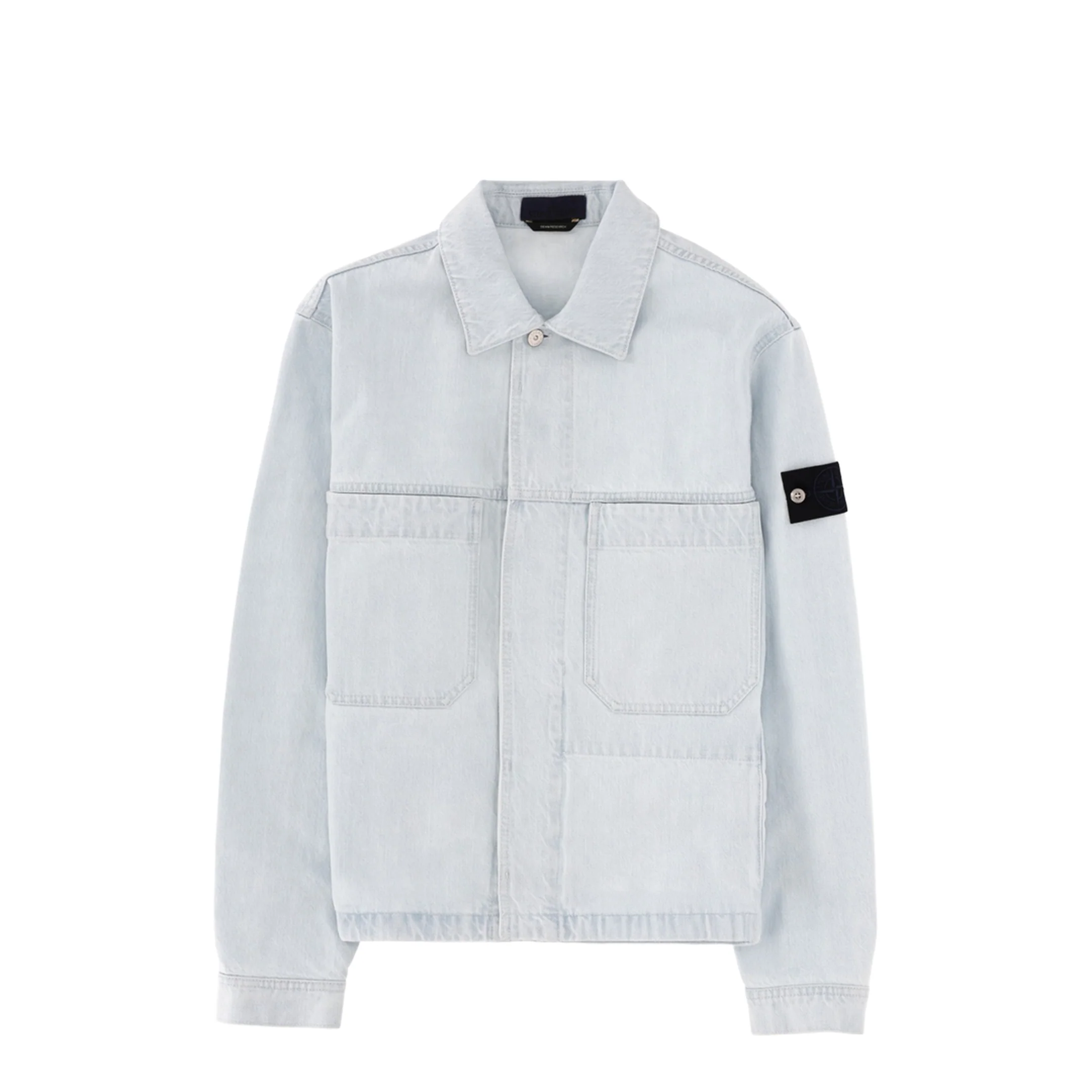 Denim Jacket with Logo Patch