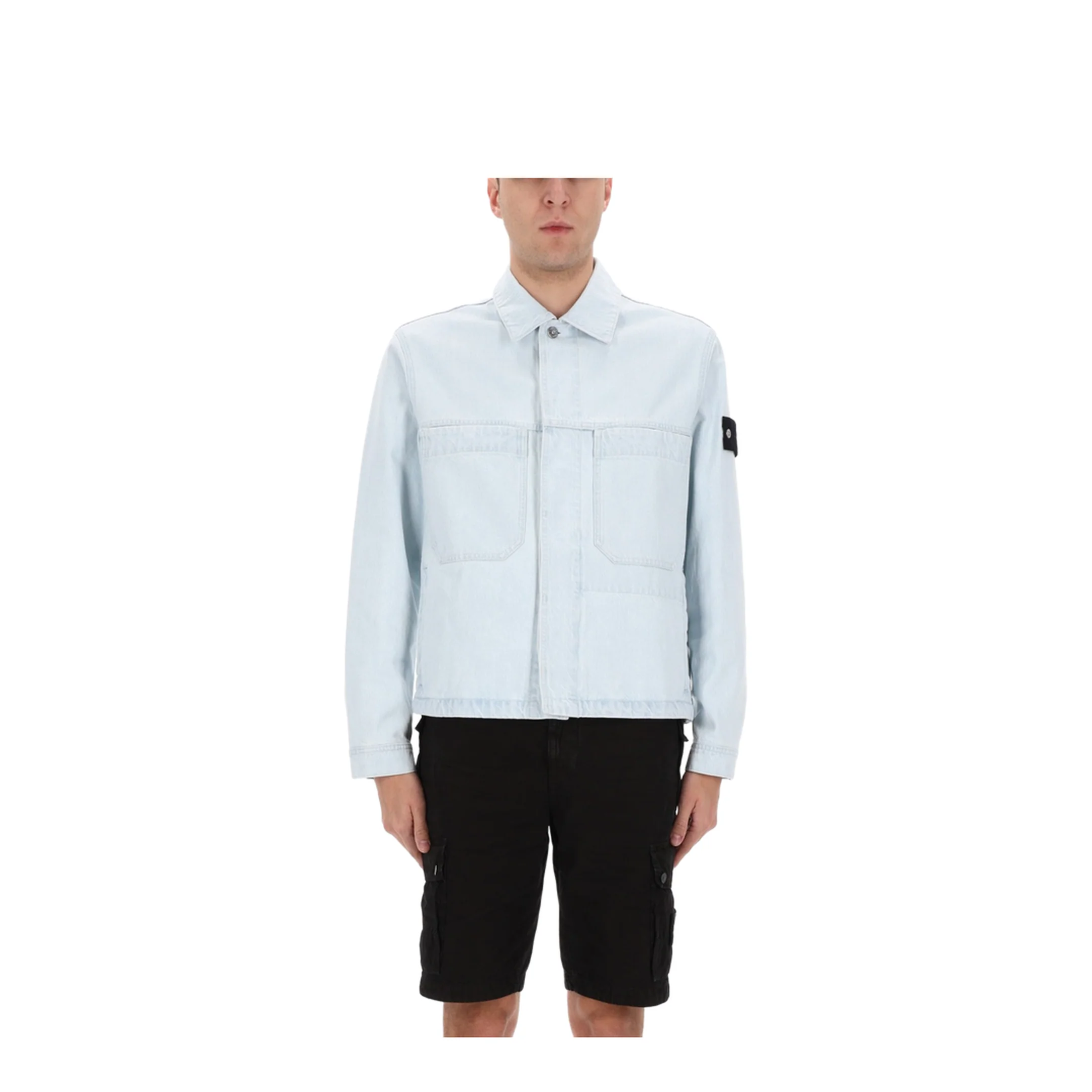 Denim Jacket with Logo Patch - Image 4