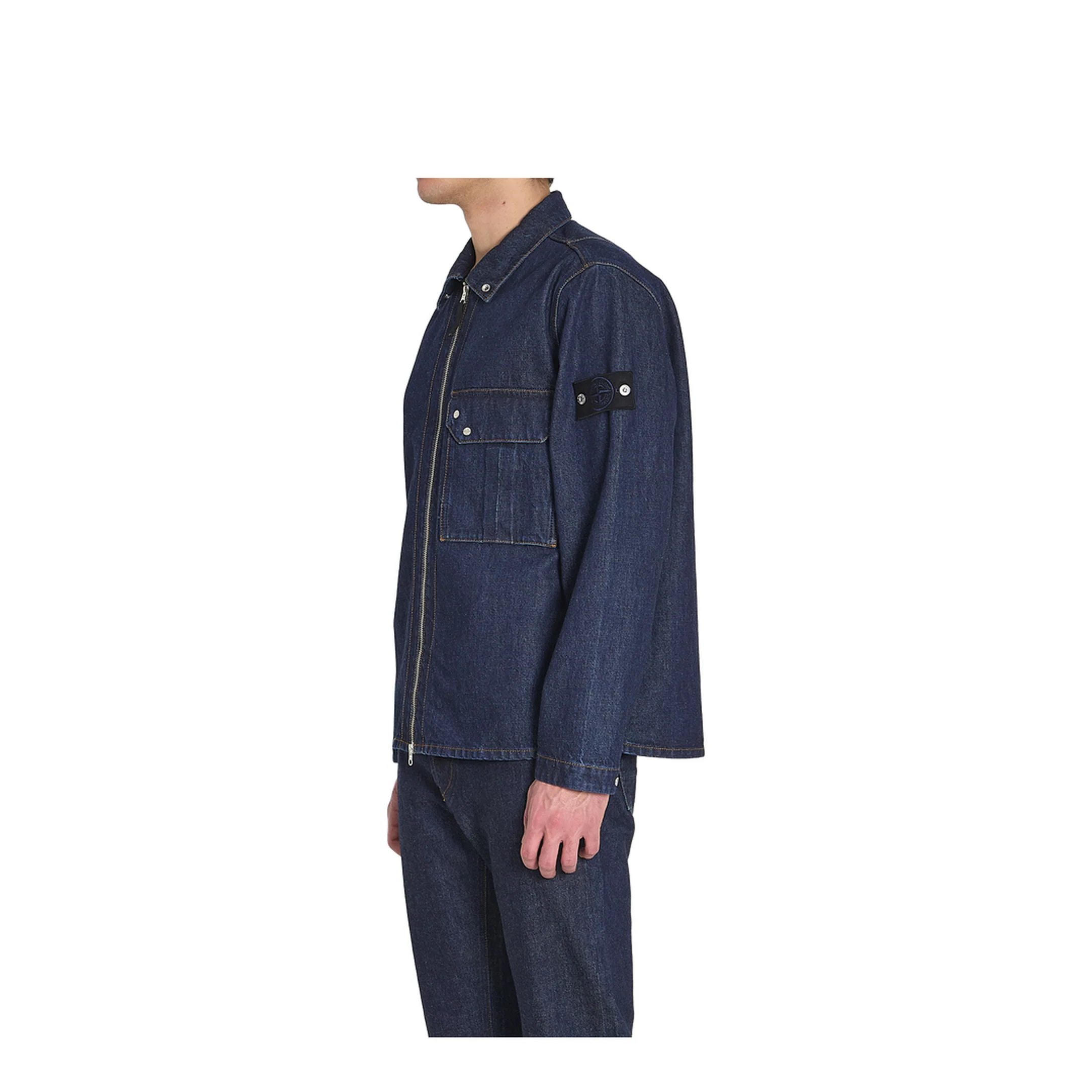 Zip Denim Overshirt - Image 2