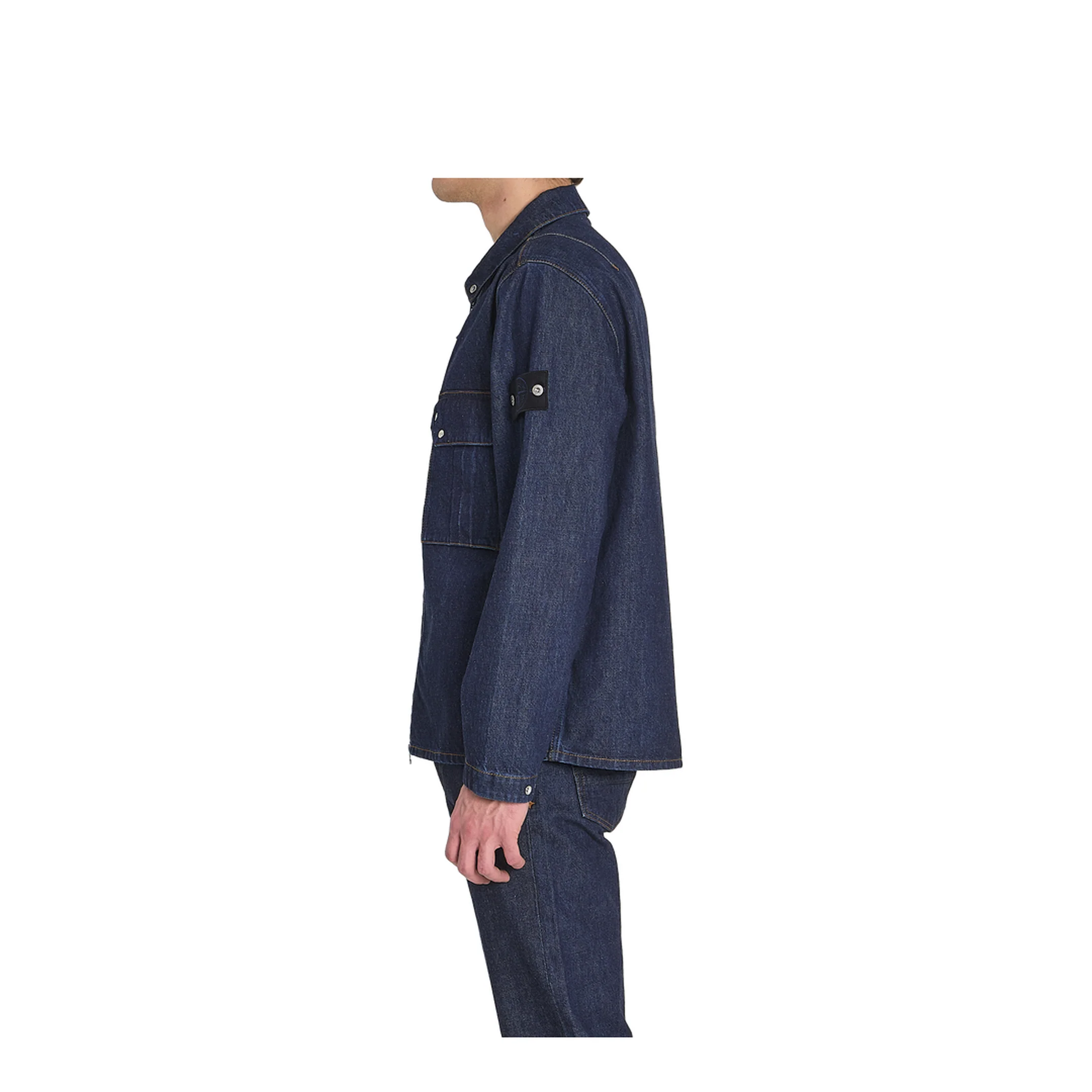 Zip Denim Overshirt - Image 3