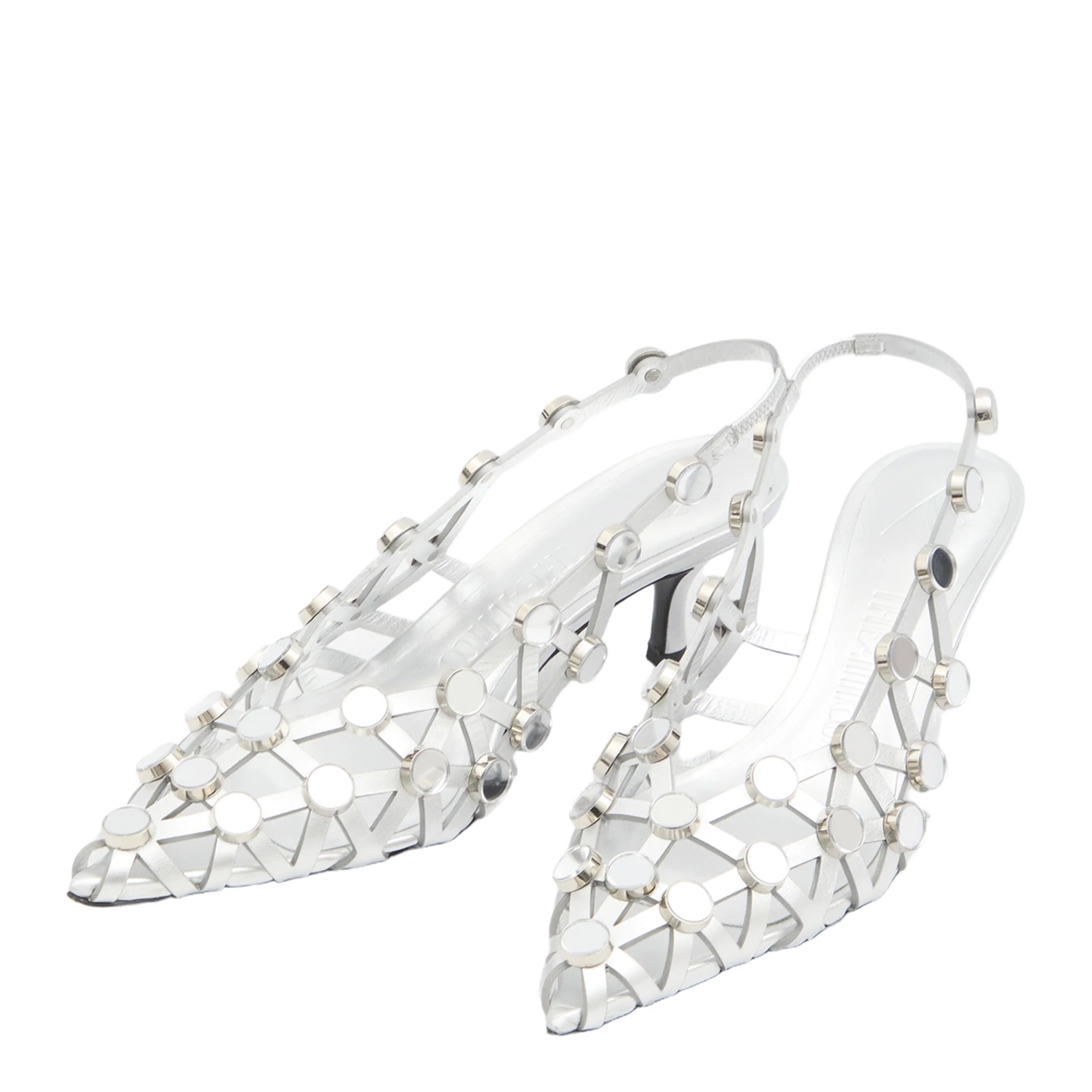 Grid Silver Slingback - Image 5