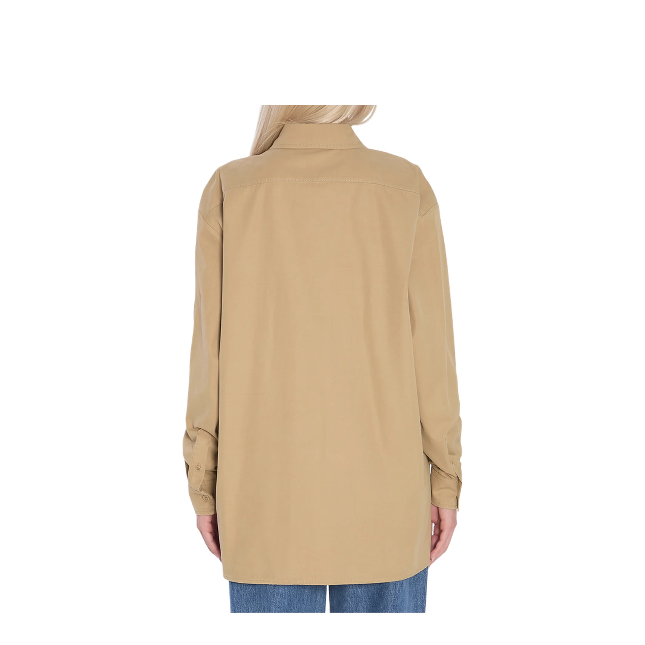 Tansy Shirt Tan Cotton Cashmere - Image 4