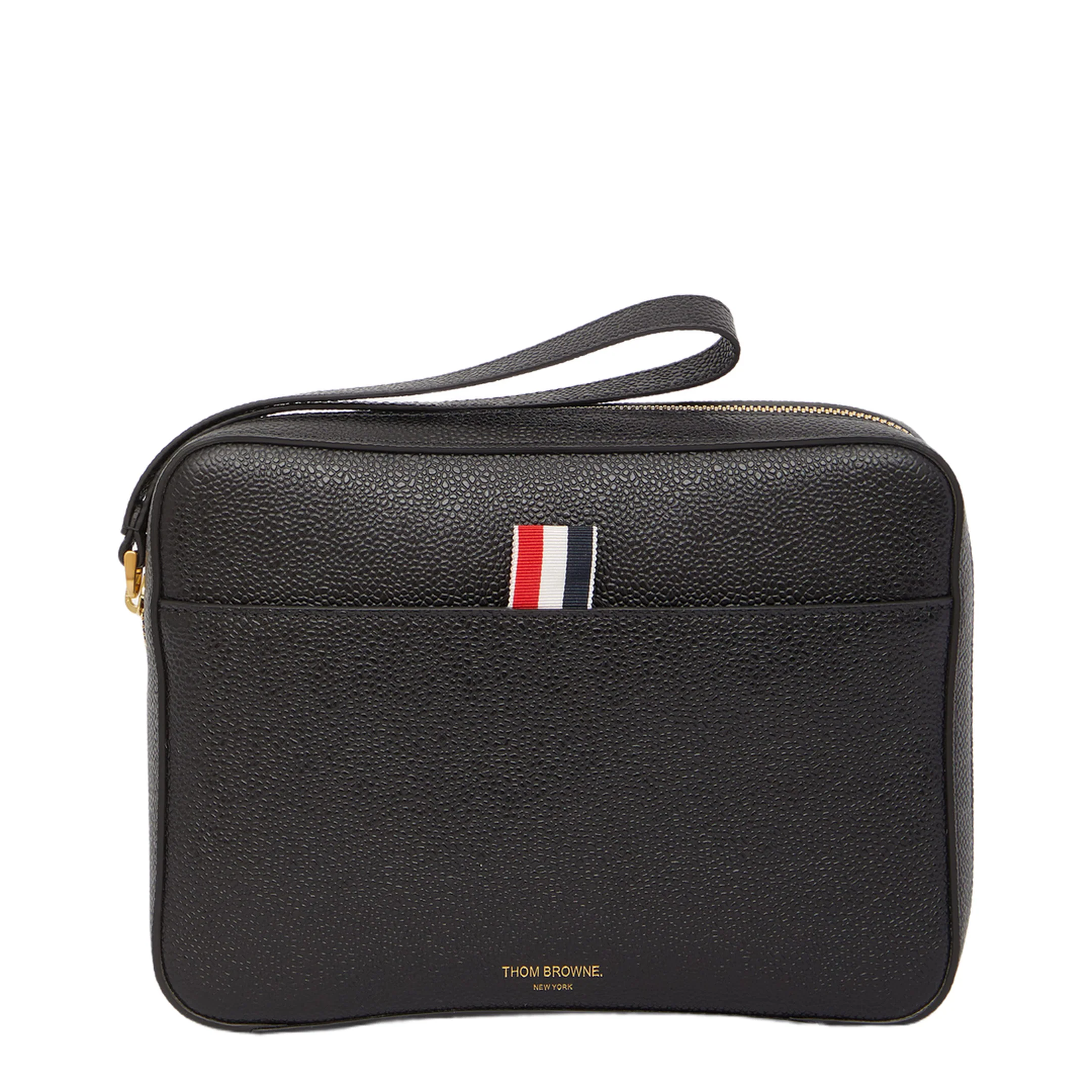 Leather Clutch With RWB Strap in Black - Image 4