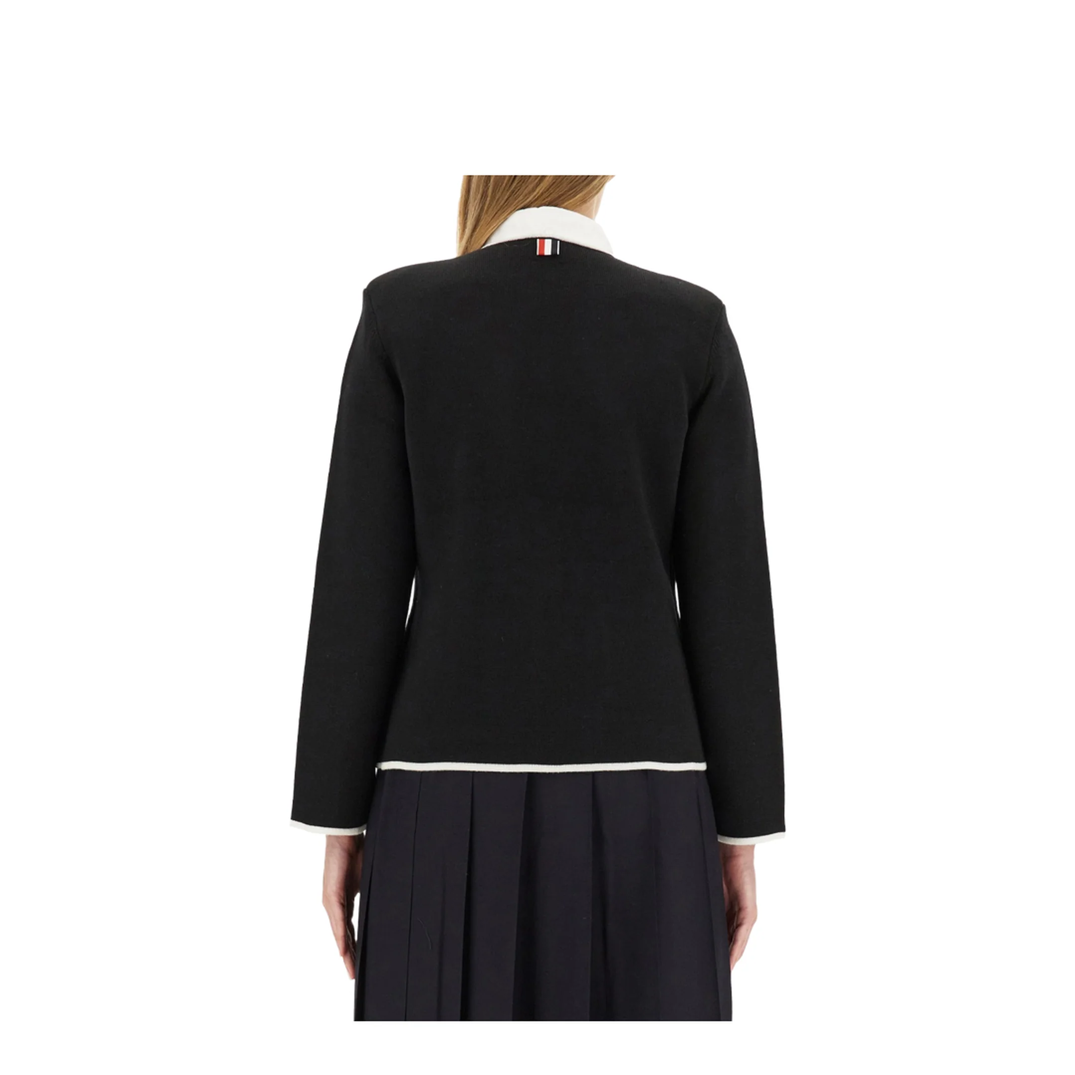 Single-Breasted Collarless Jacket - Image 3