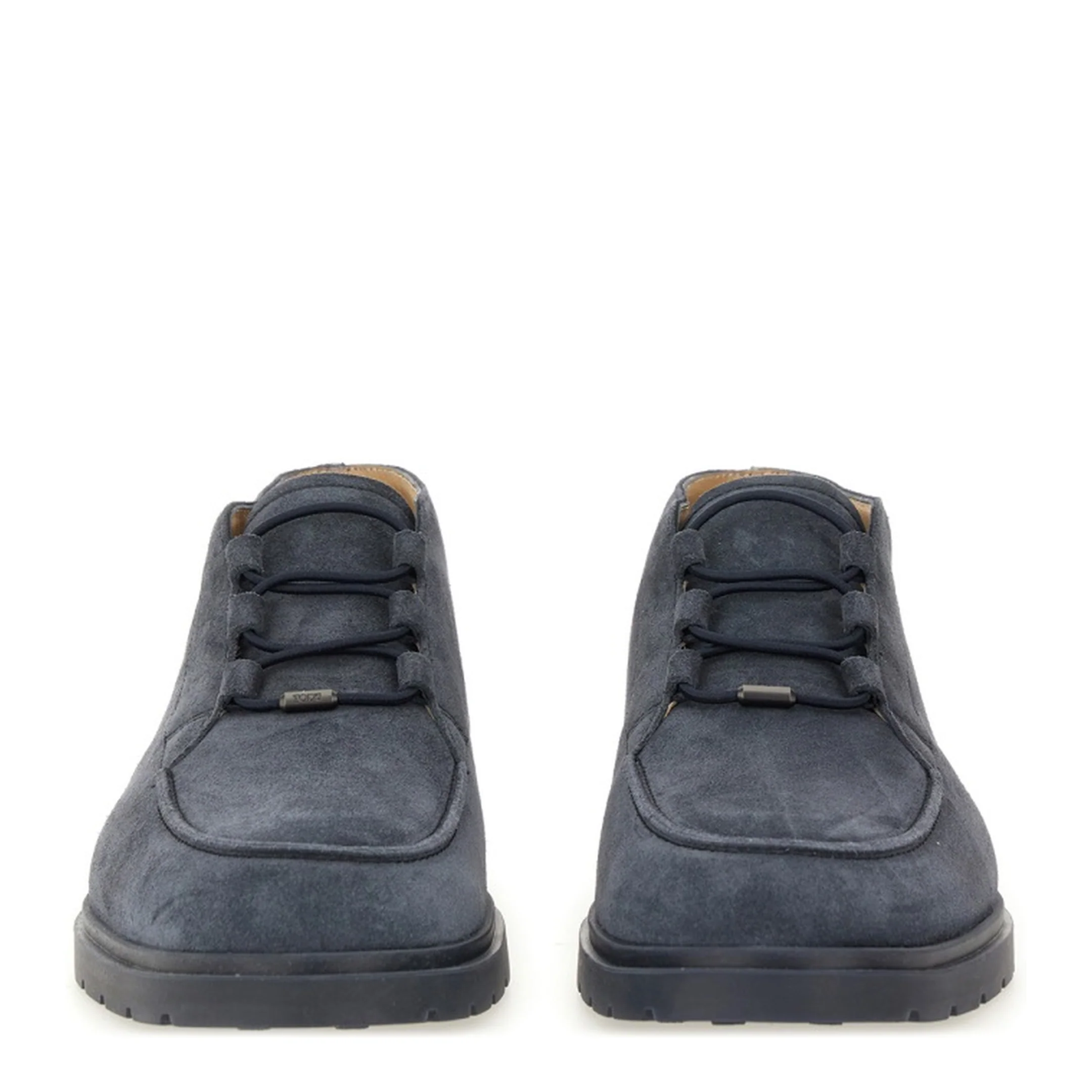 Blue Front Lace-Up Fastening Round Toe Branded Insole - Image 4