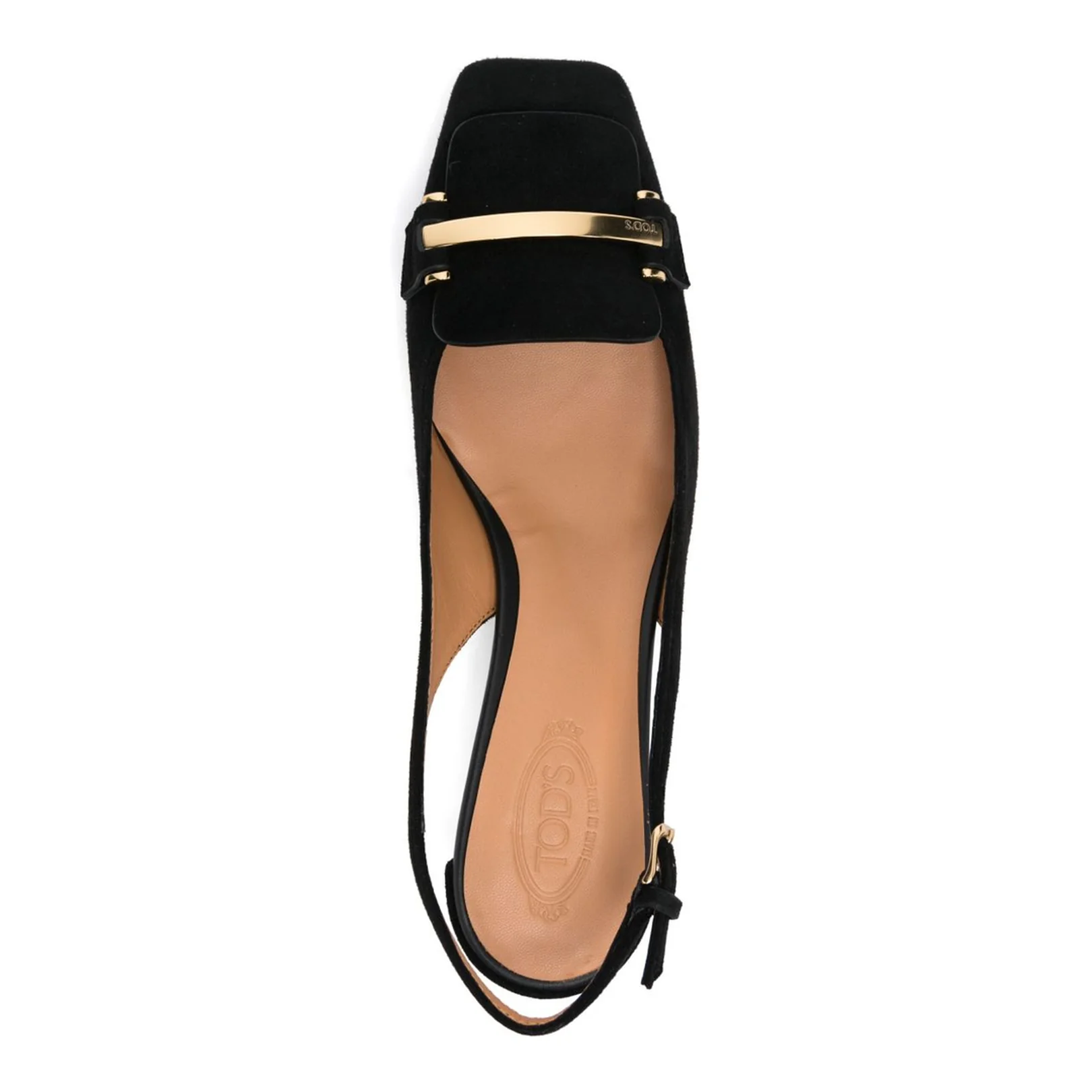 Buckle-Fastening Slingback Strap Low Block Heel - Image 2