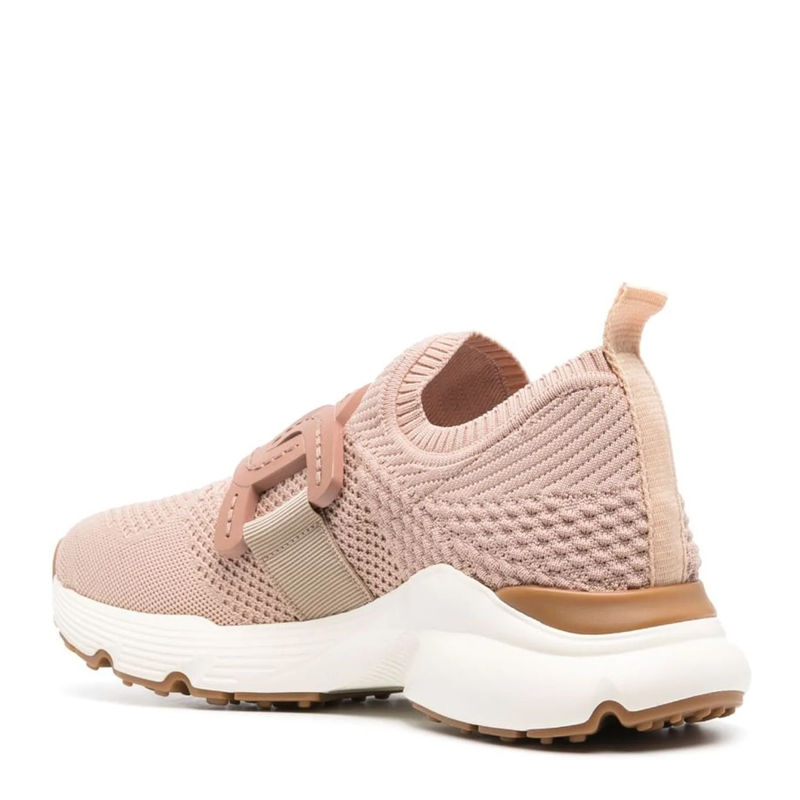 Light Pink Knitted Upper Chainmail Detailing Slip-On - Image 4