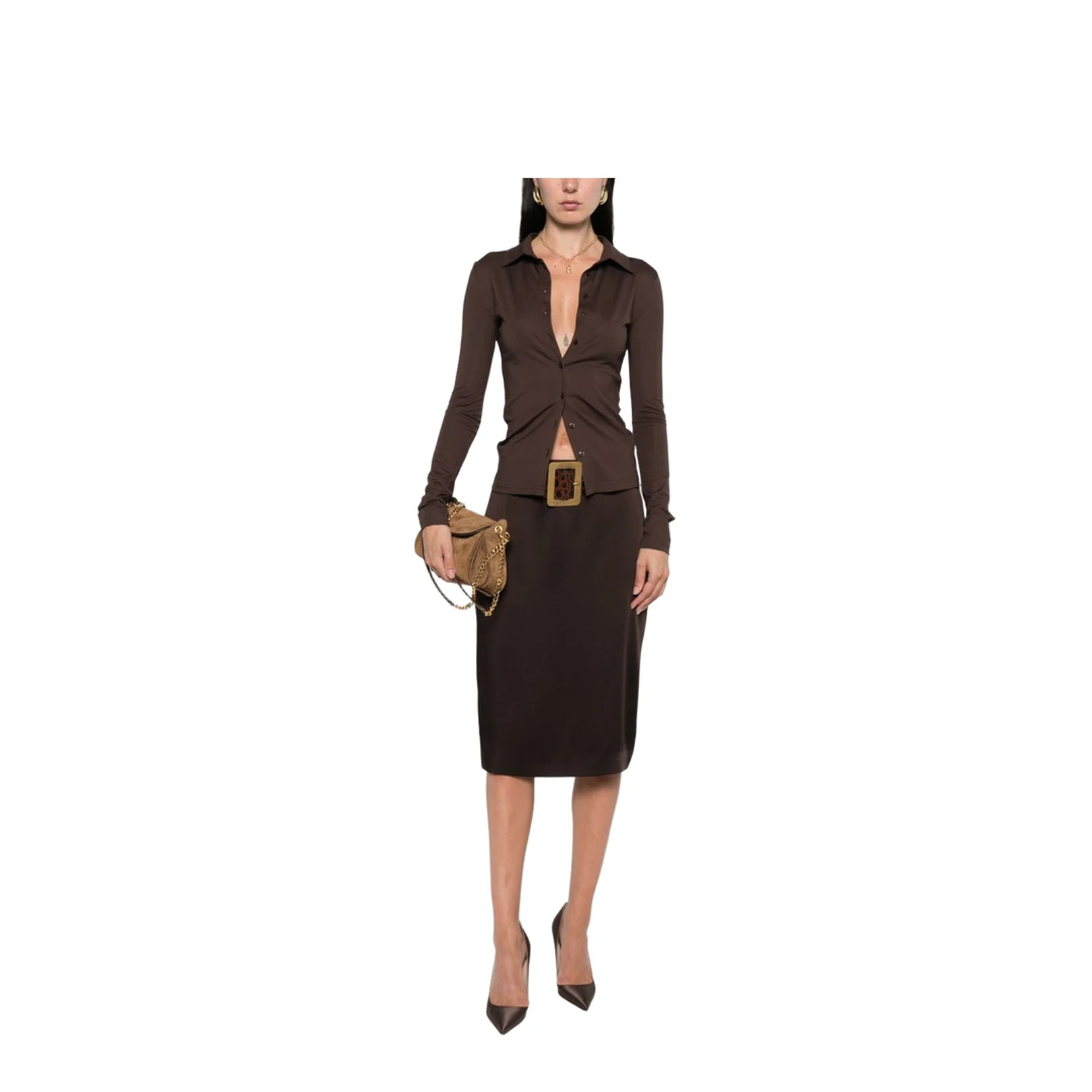 Satin Midi Skirt - Image 3