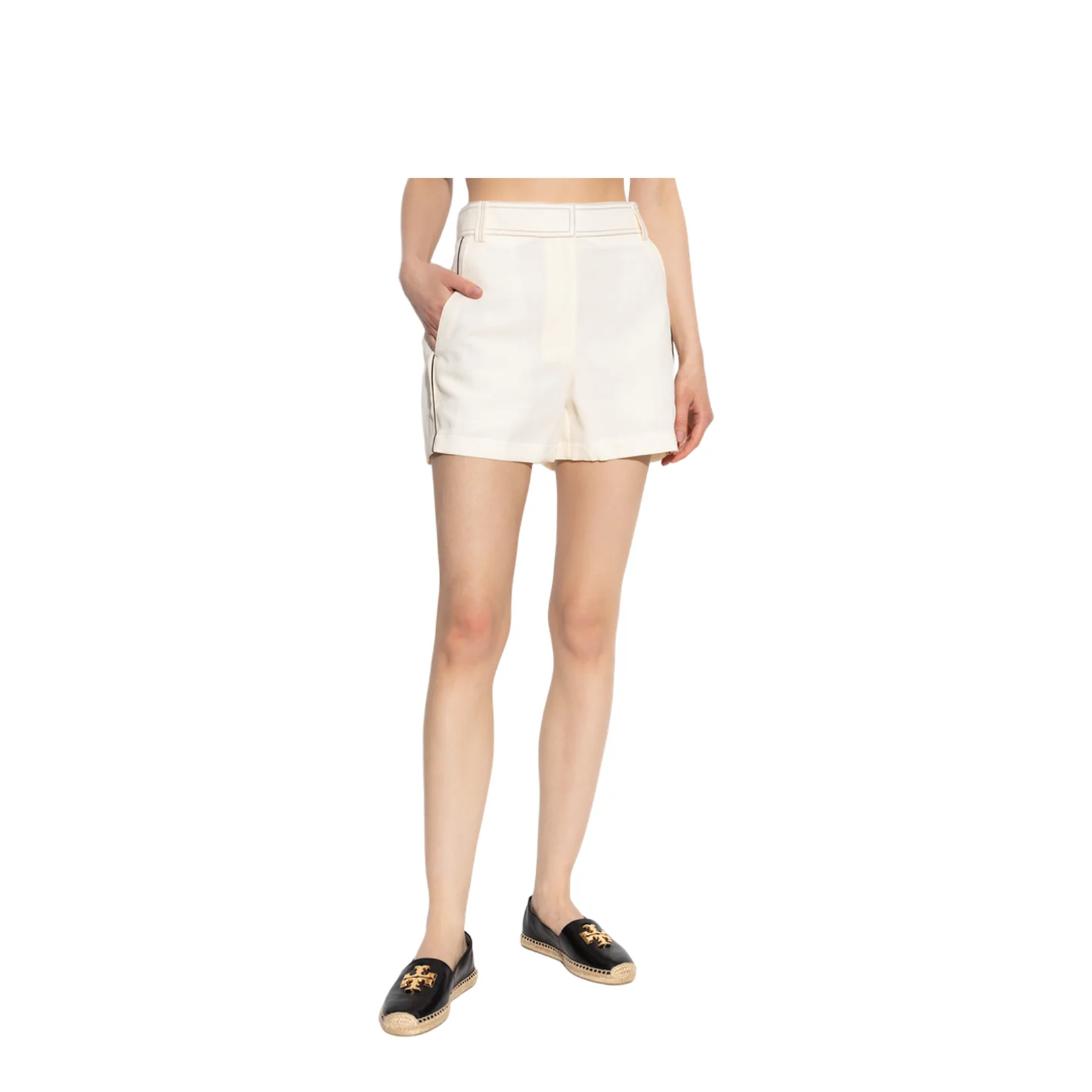 White Short Contrasting Stitching - Image 3