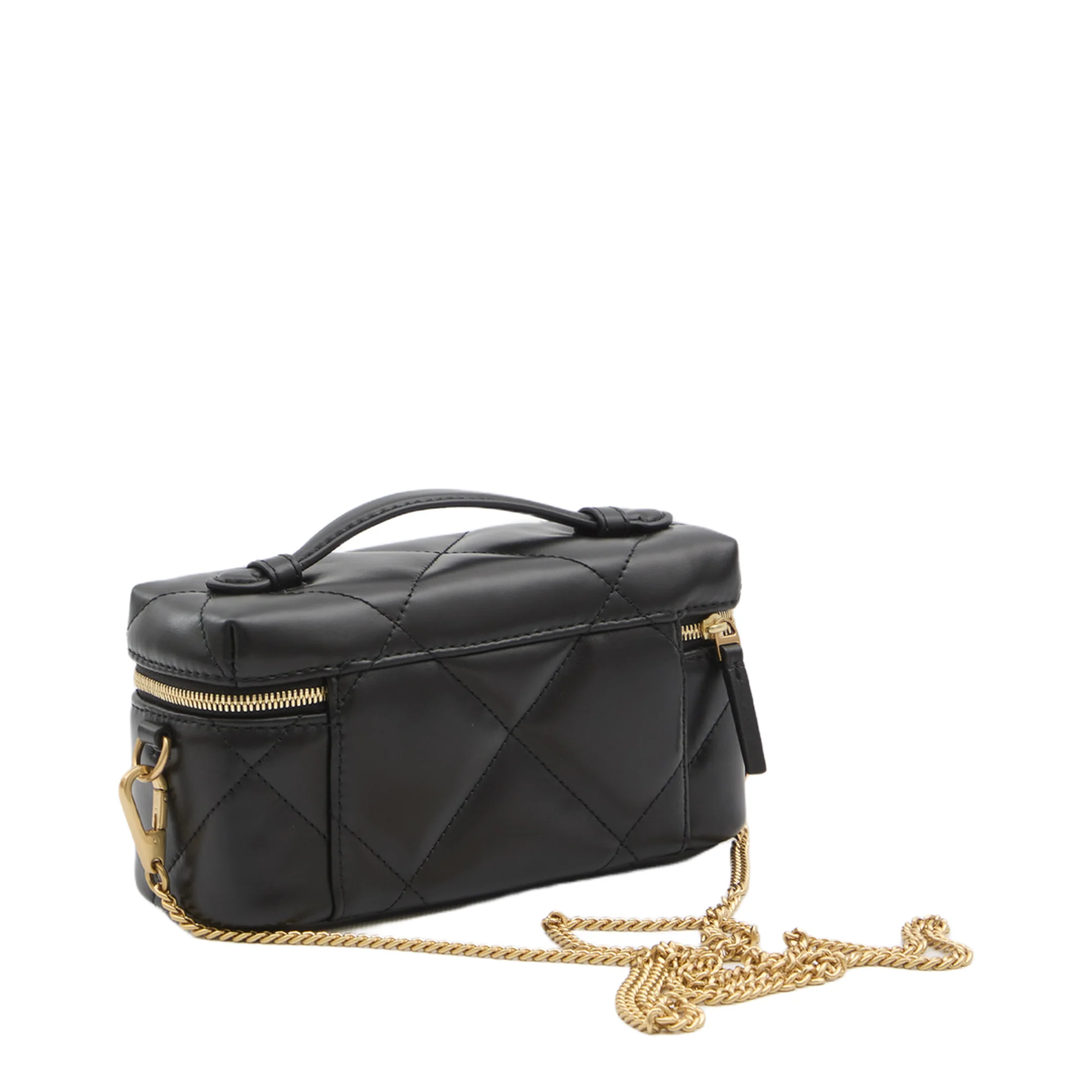 Kira Leather Beauty Case in Black - Image 2