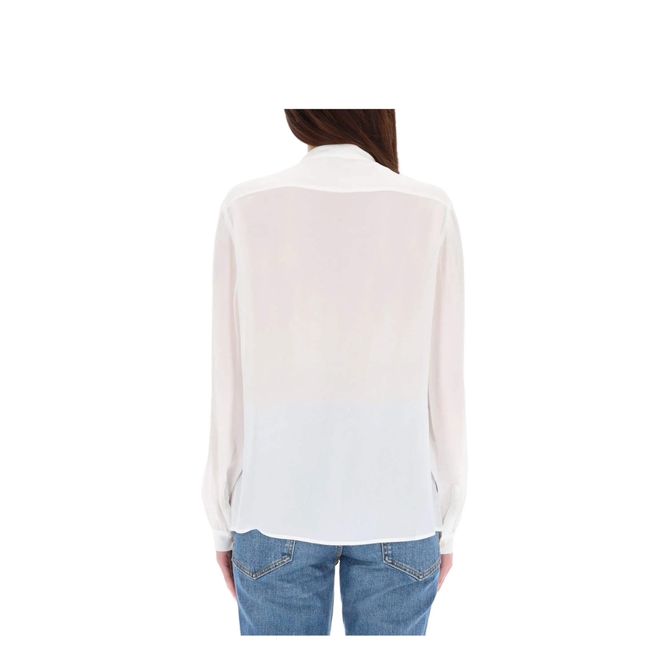 Blouse With Bow Detail Shirts White - Image 3