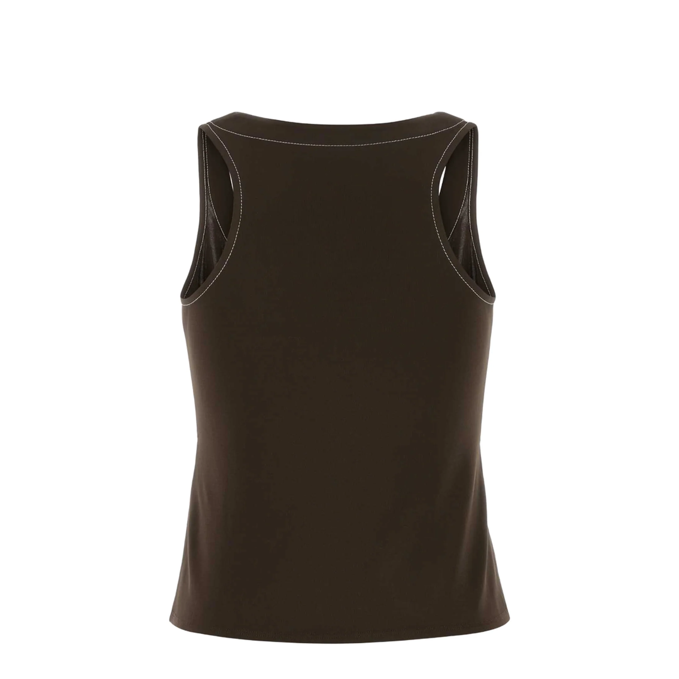 Brown Viscose Tank Top - Image 2