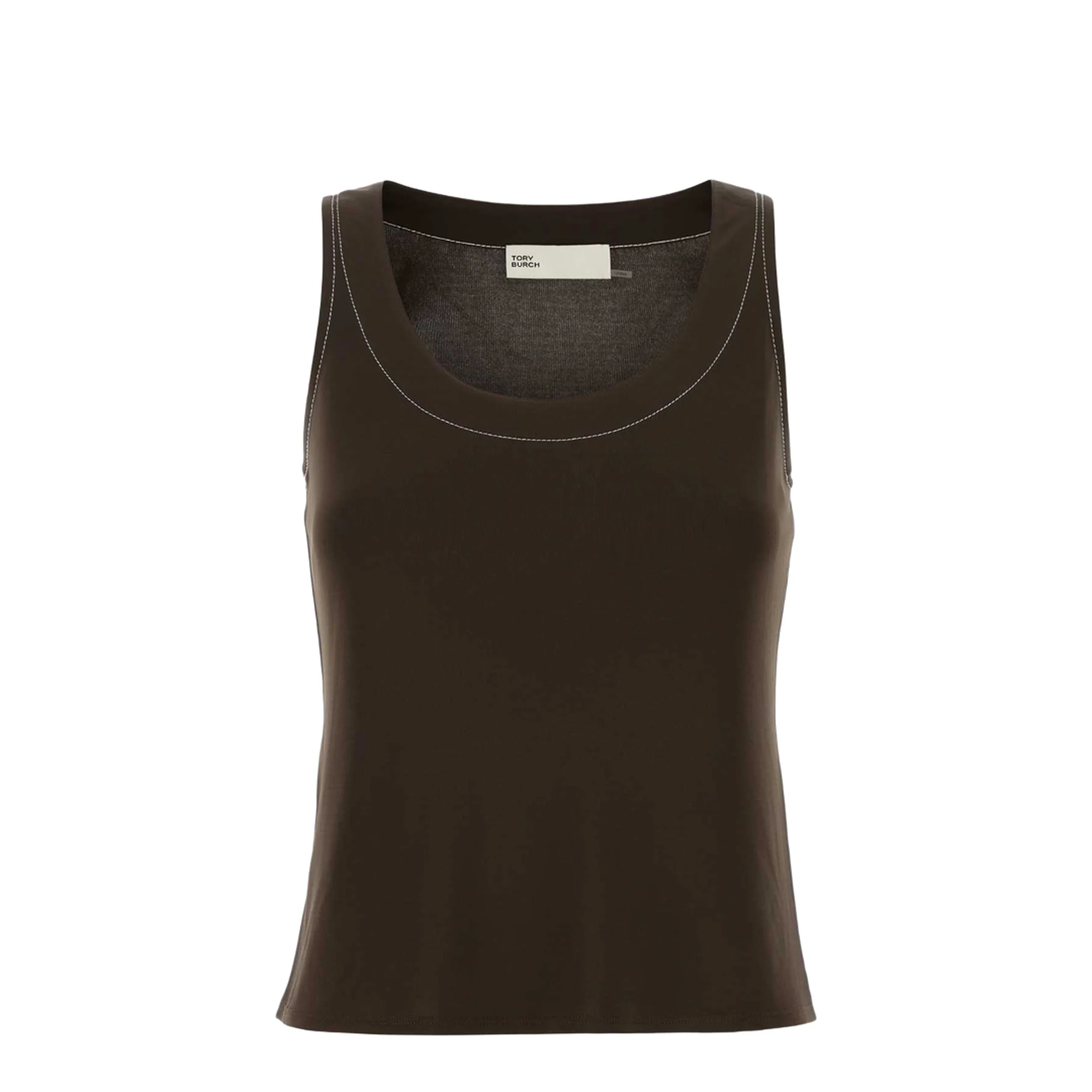 Brown Viscose Tank Top - Image 3