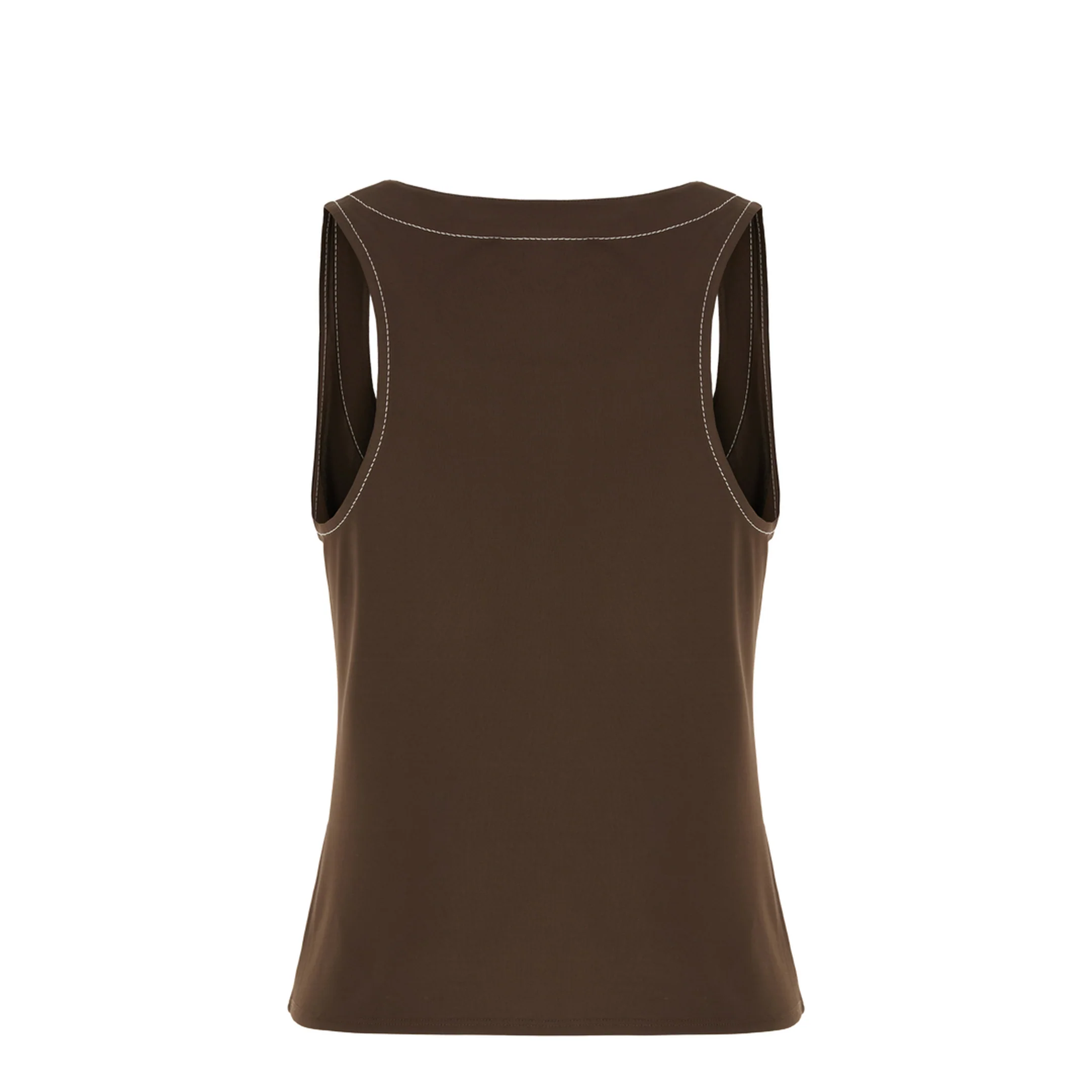 Brown Viscose Tank Top - Image 5