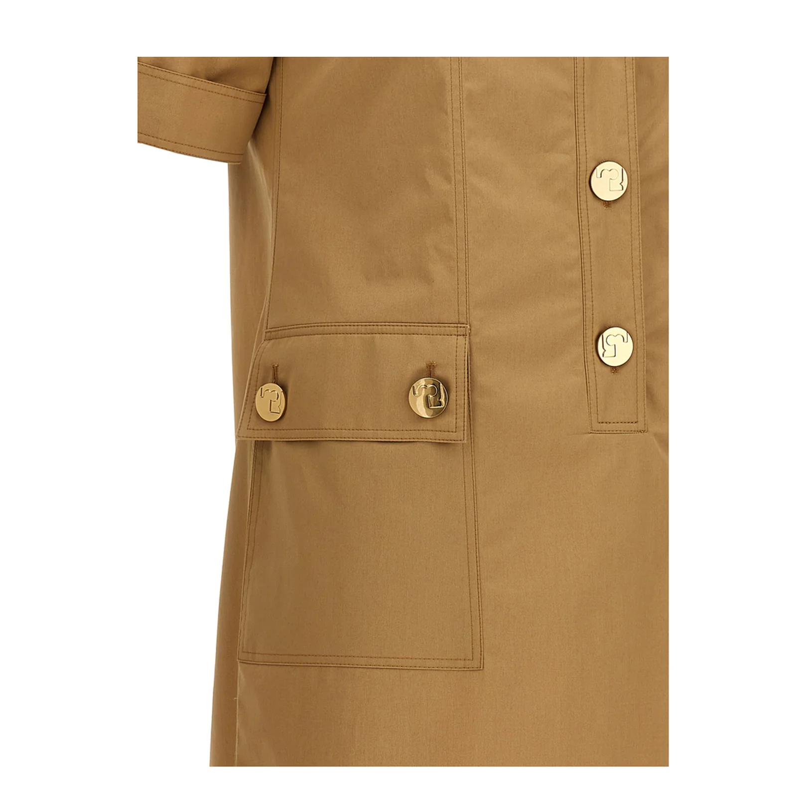 Cotton Camp Dress - Beige - Image 4