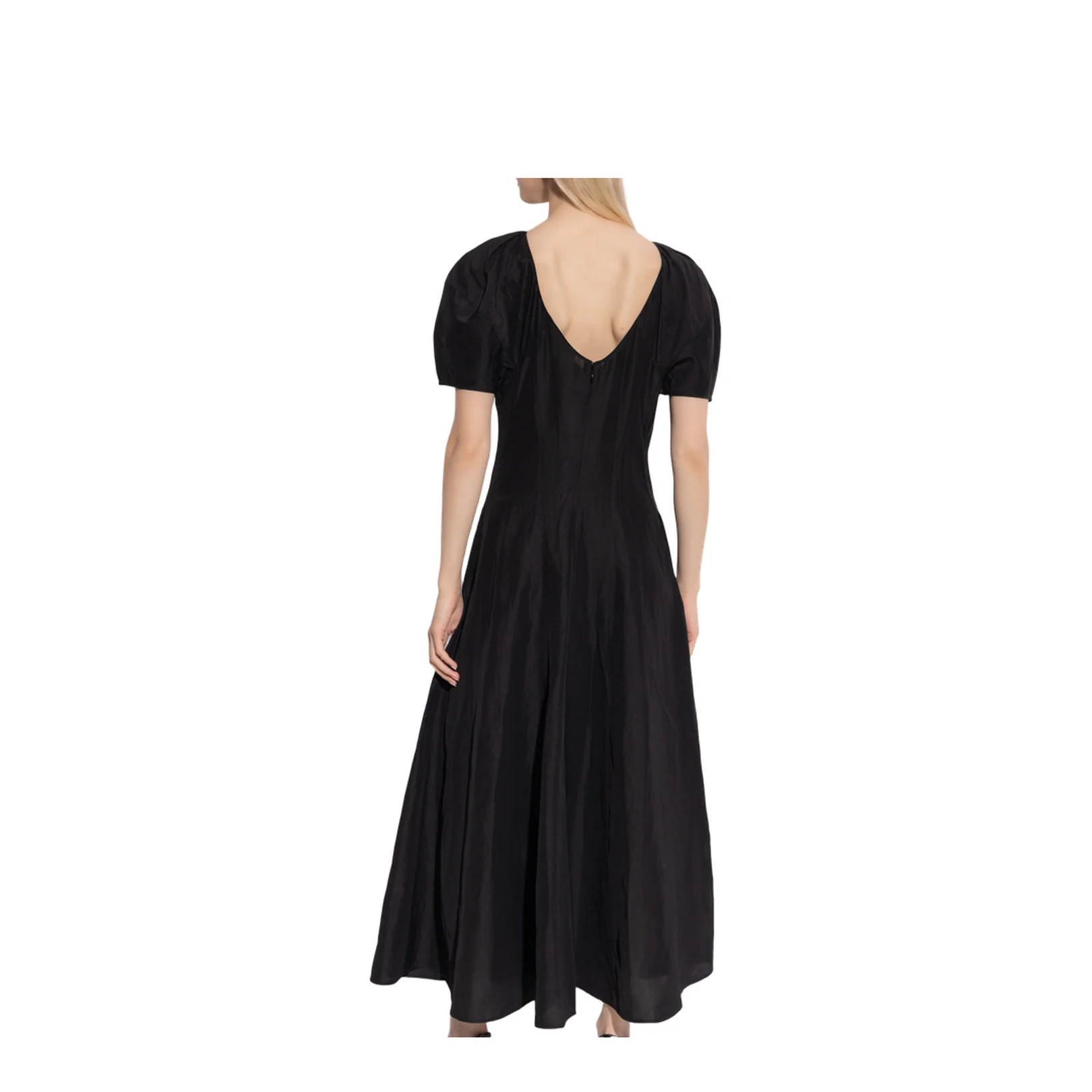 Dress with Round Neckline Black - Image 4