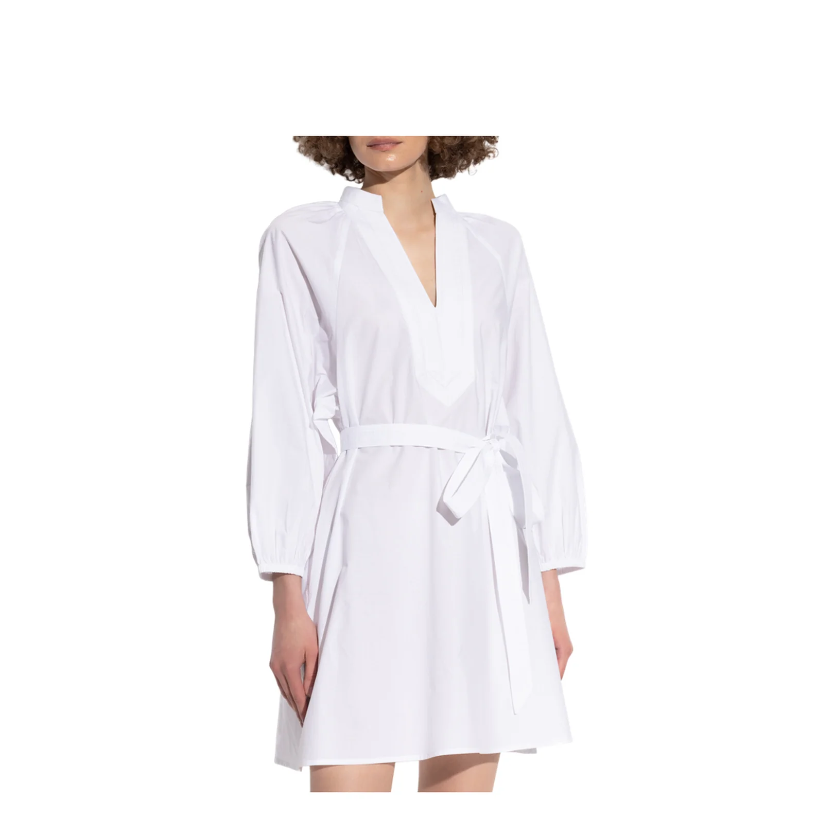 Dress V Neckline White - Image 3