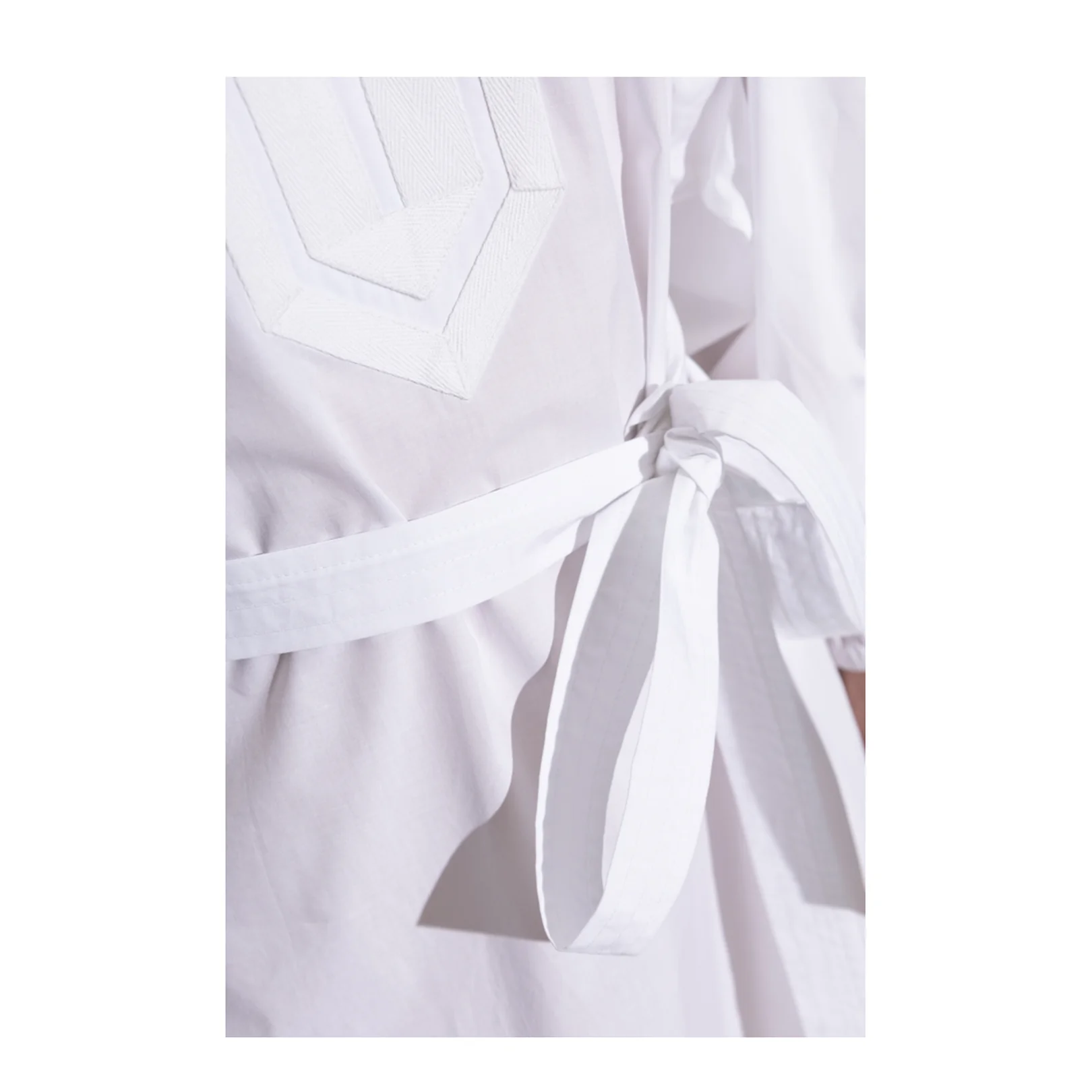 Dress V Neckline White - Image 5