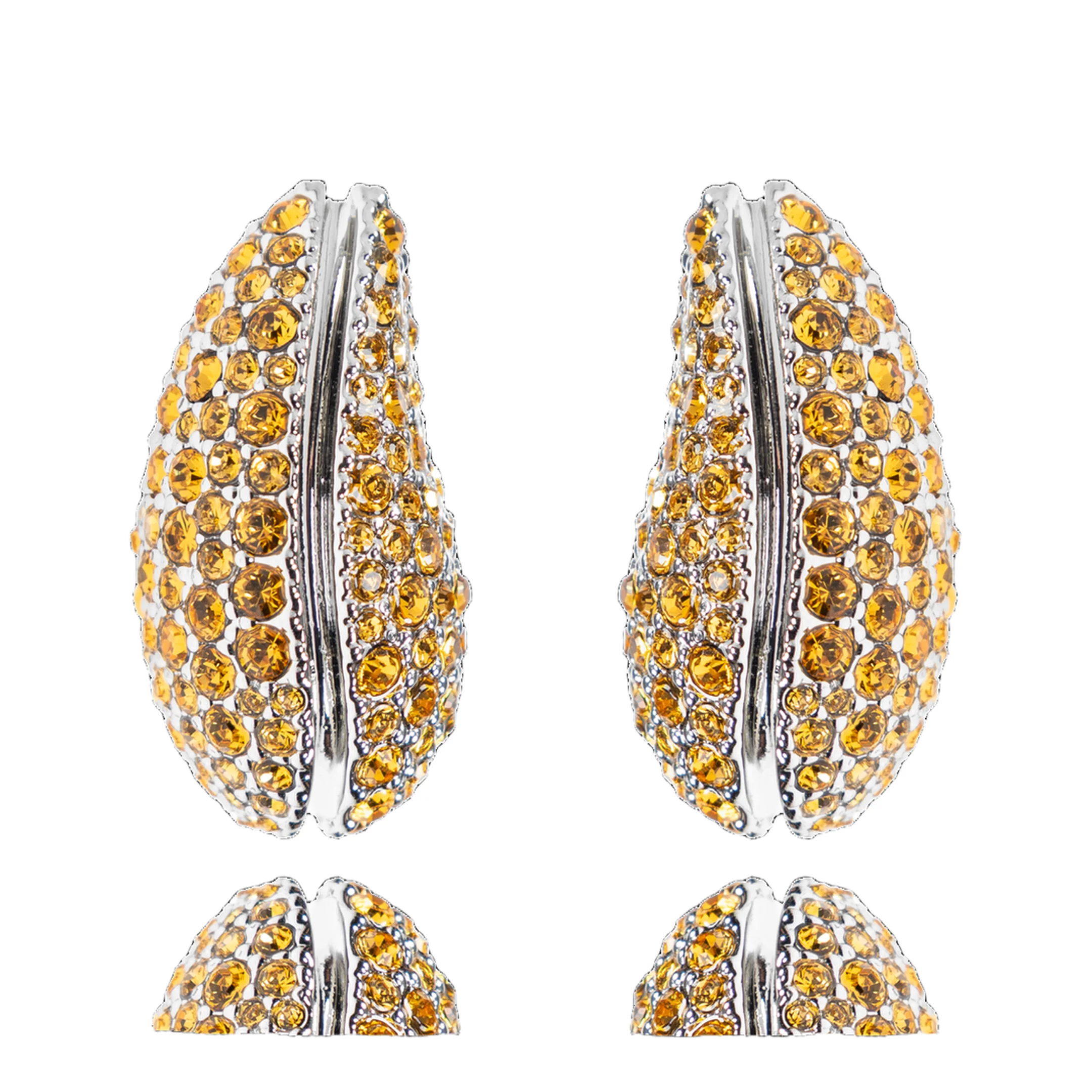 Crystal Embellished Wave Earrings