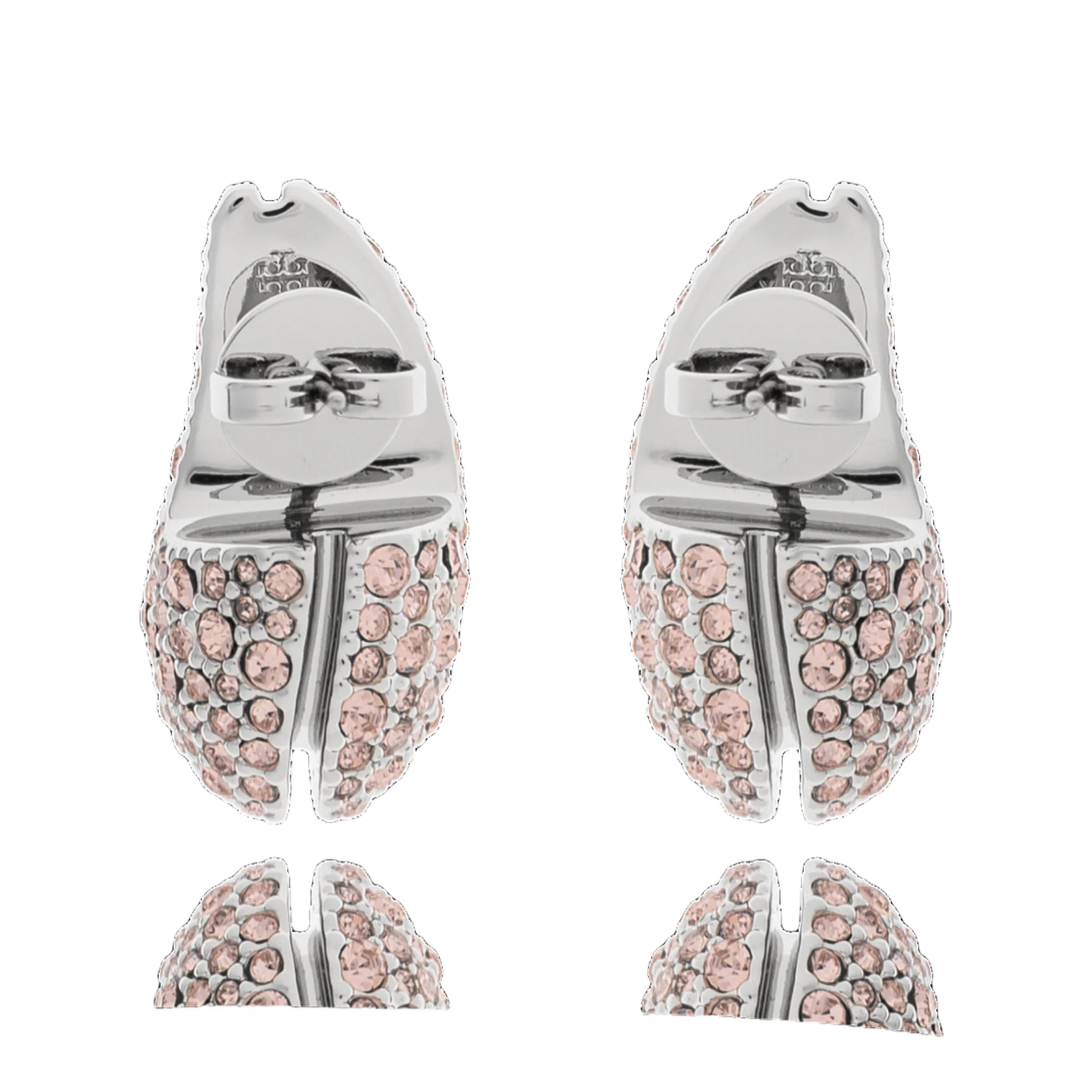 Crystal Embellished Wave Earrings - Image 2
