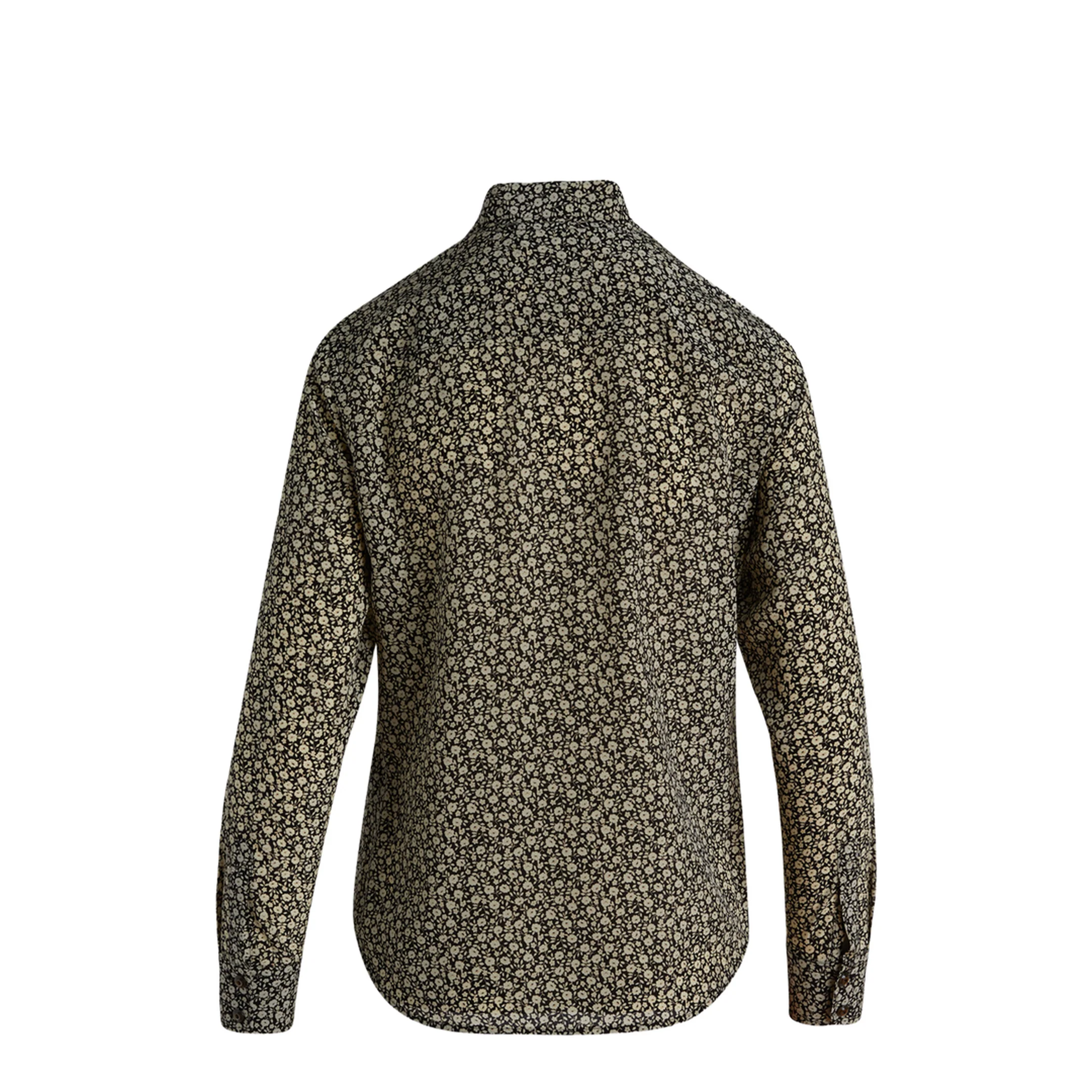 Floral Silk Shirt with Bow Collar - Image 2