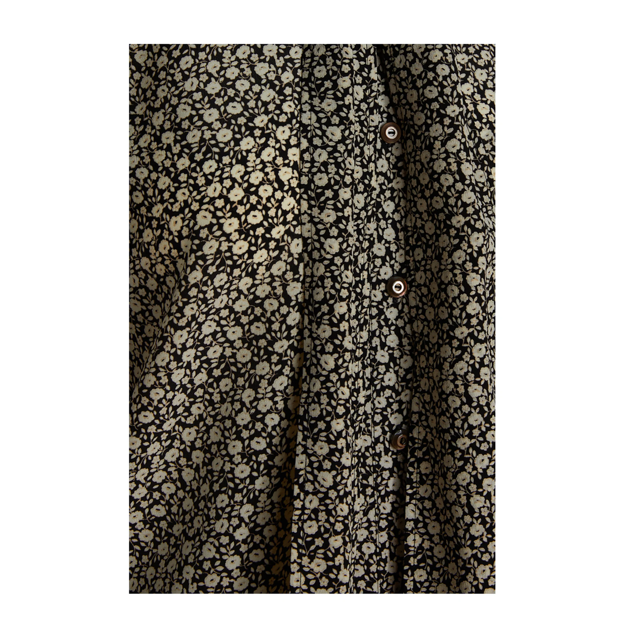 Floral Silk Shirt with Bow Collar - Image 3