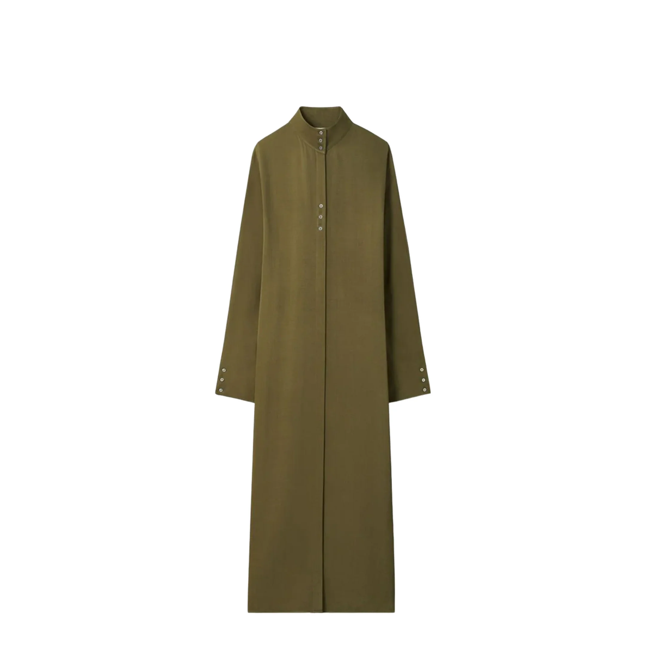 Green Satin Shirt Dresses