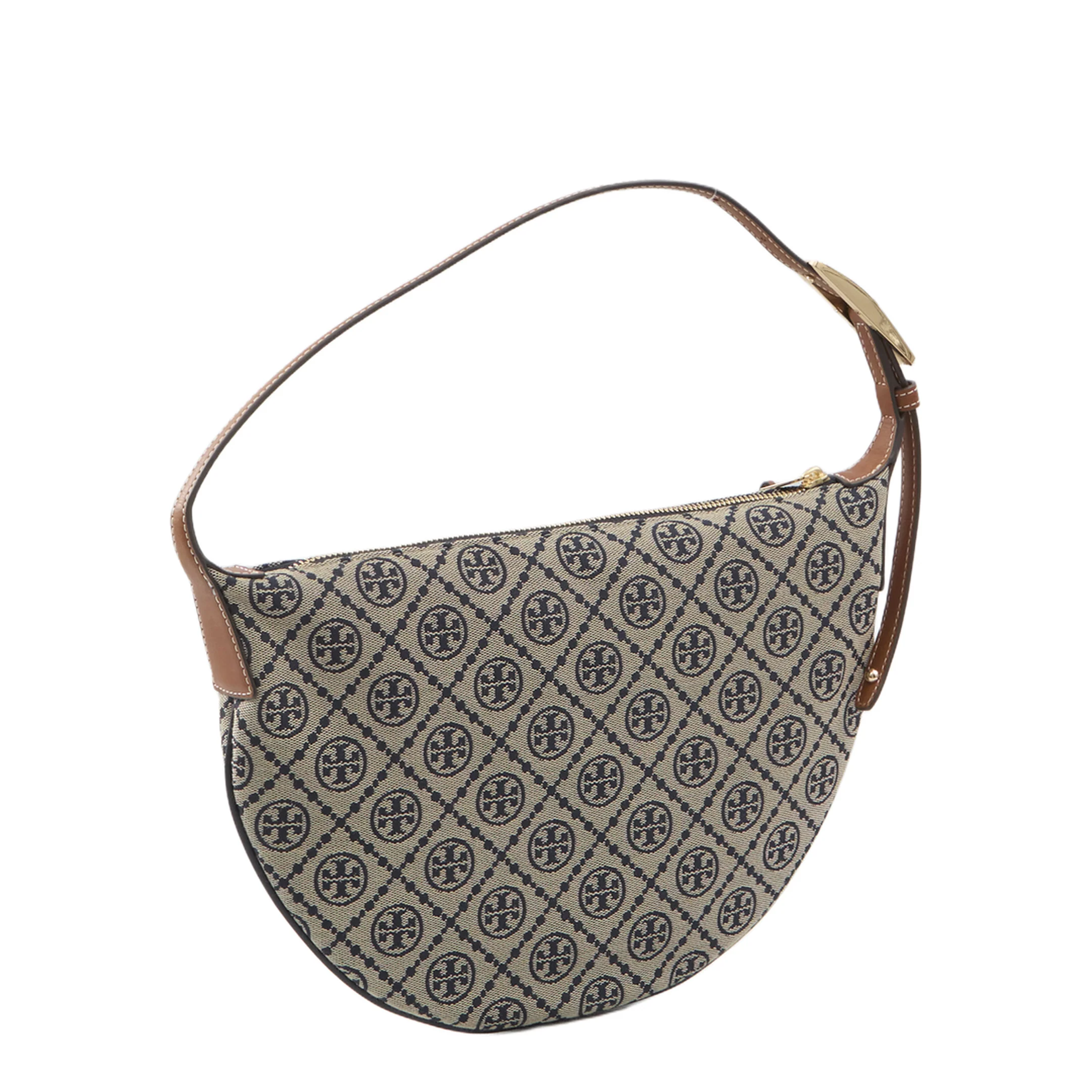 Hobo Bag in Cotton Fabric and Polyester Jacquard - Image 2