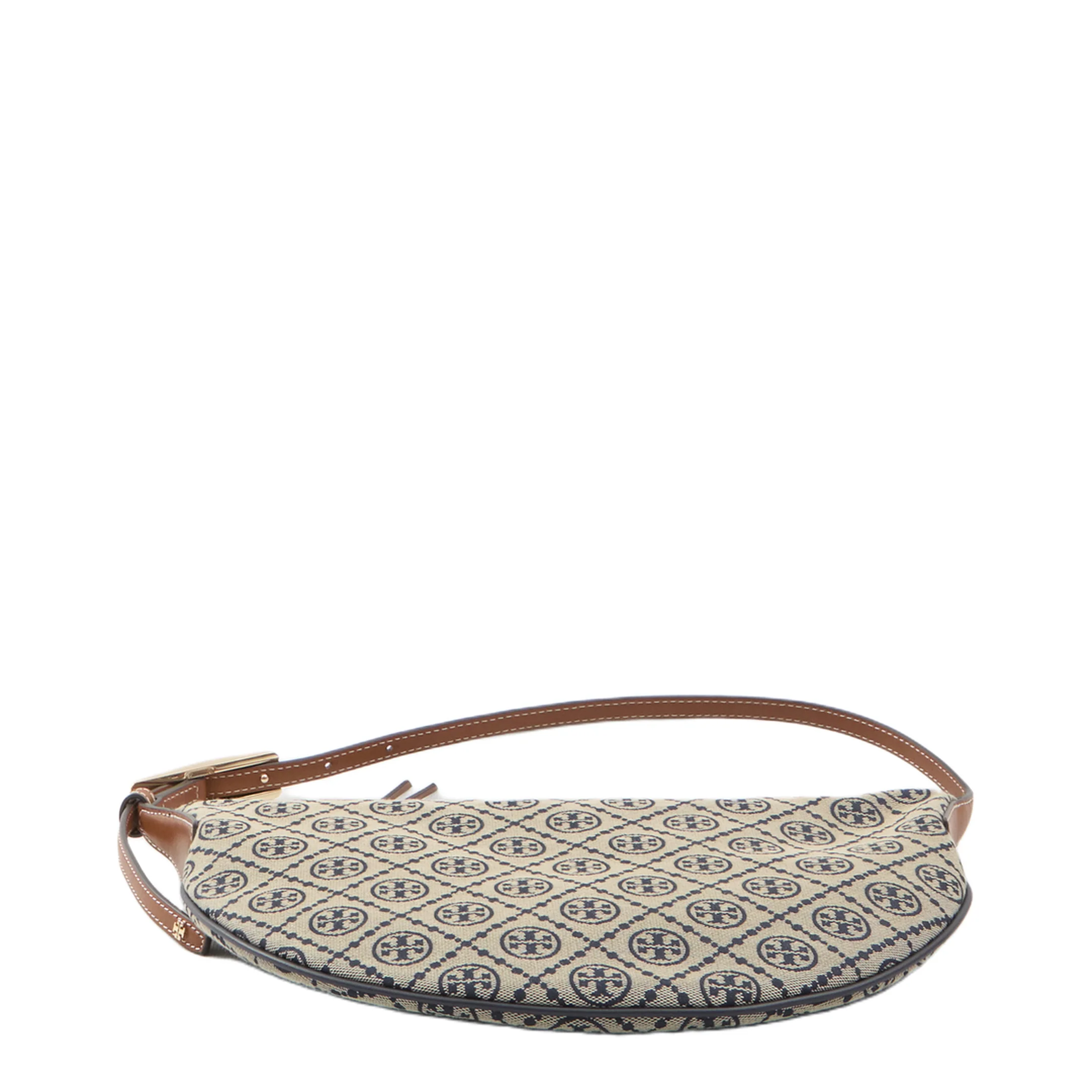 Hobo Bag in Cotton Fabric and Polyester Jacquard - Image 3